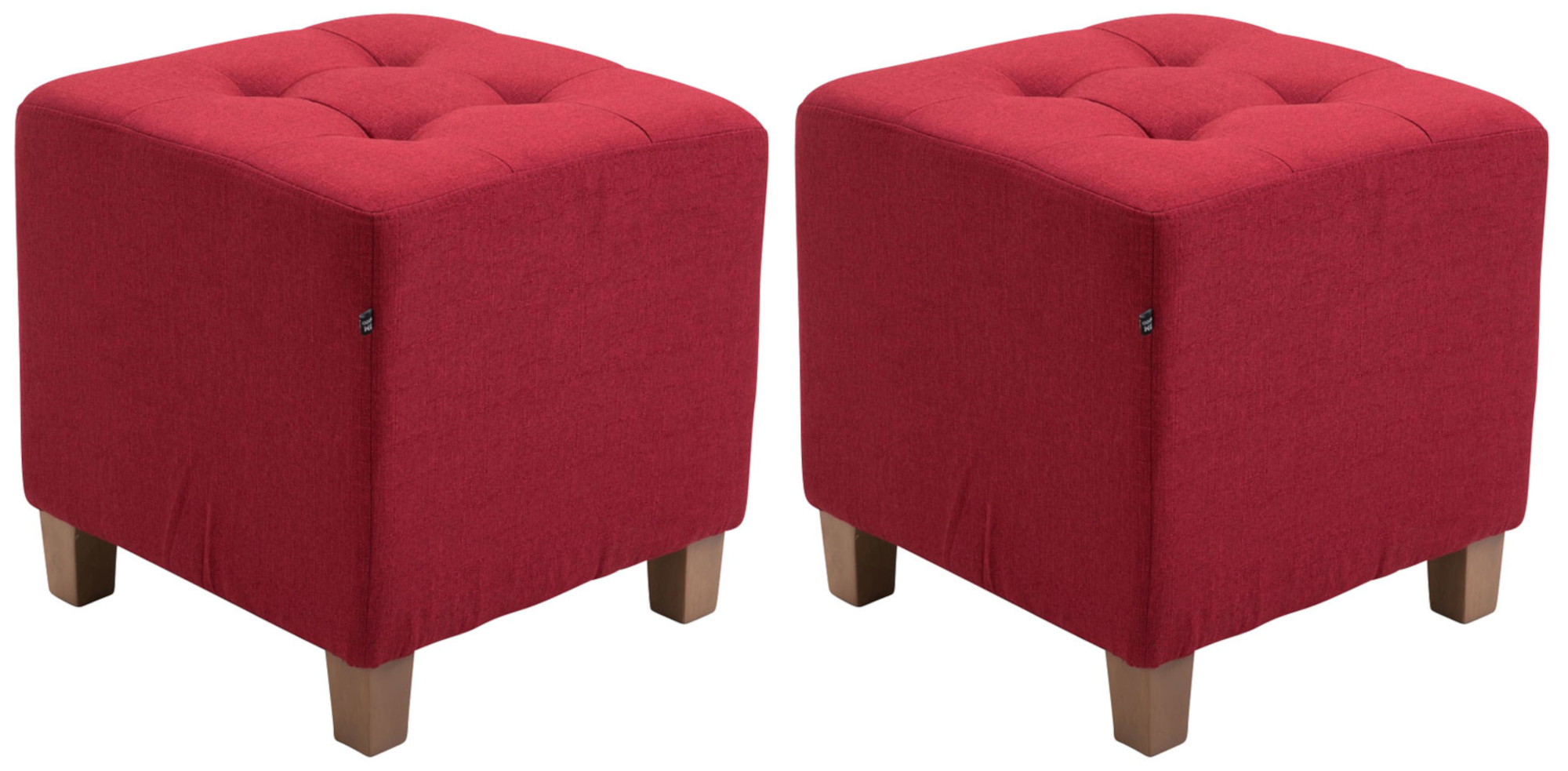 2er Set Sitzhocker Pharao, antik-hell