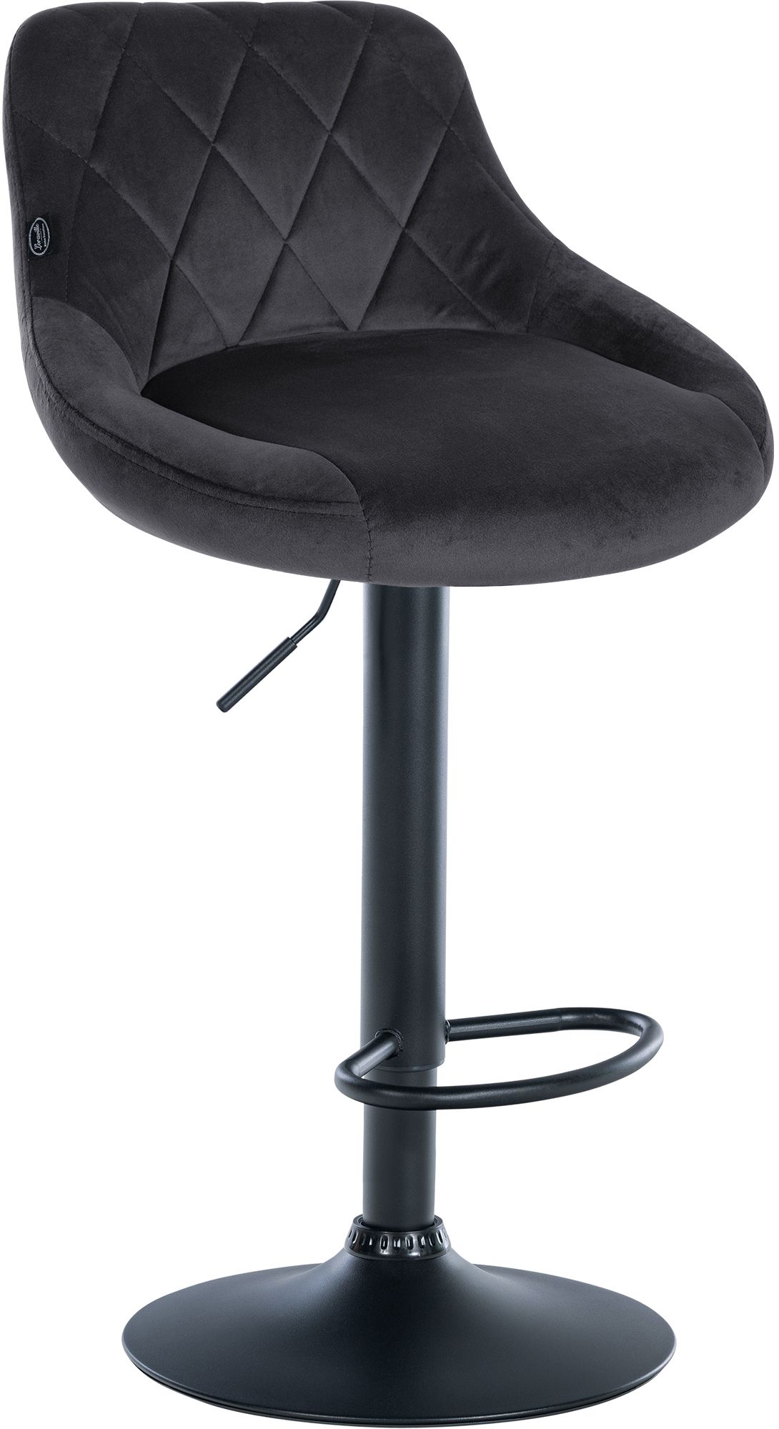 2er Set Barhocker Lazio Samt schwarz