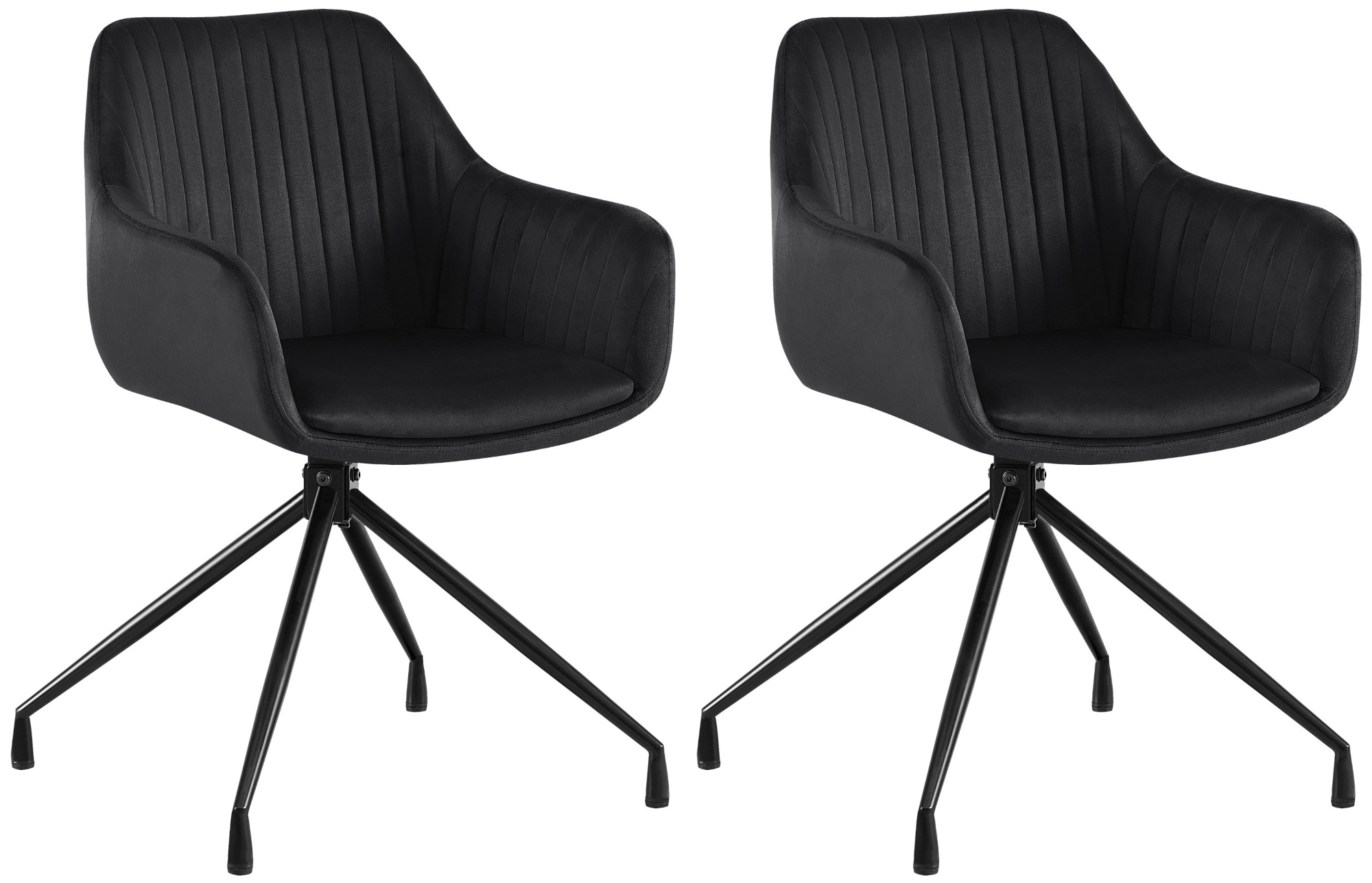 2er Set Esszimmerstuhl Welby Samt