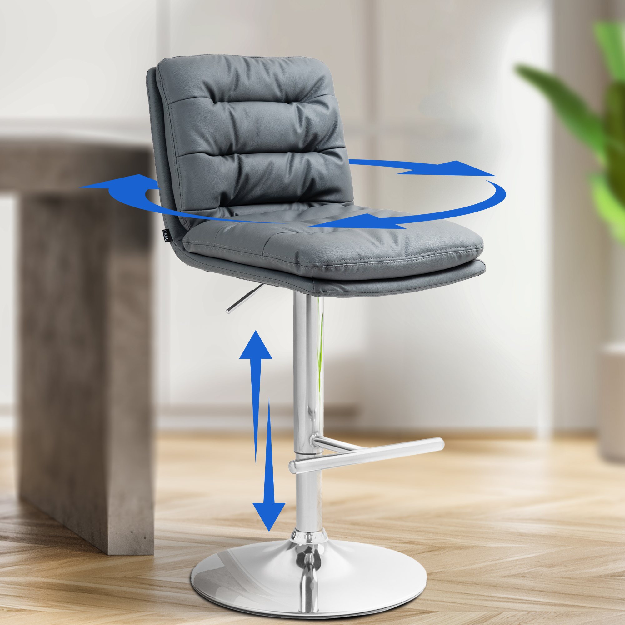 Barhocker Damar Kunstleder chrom