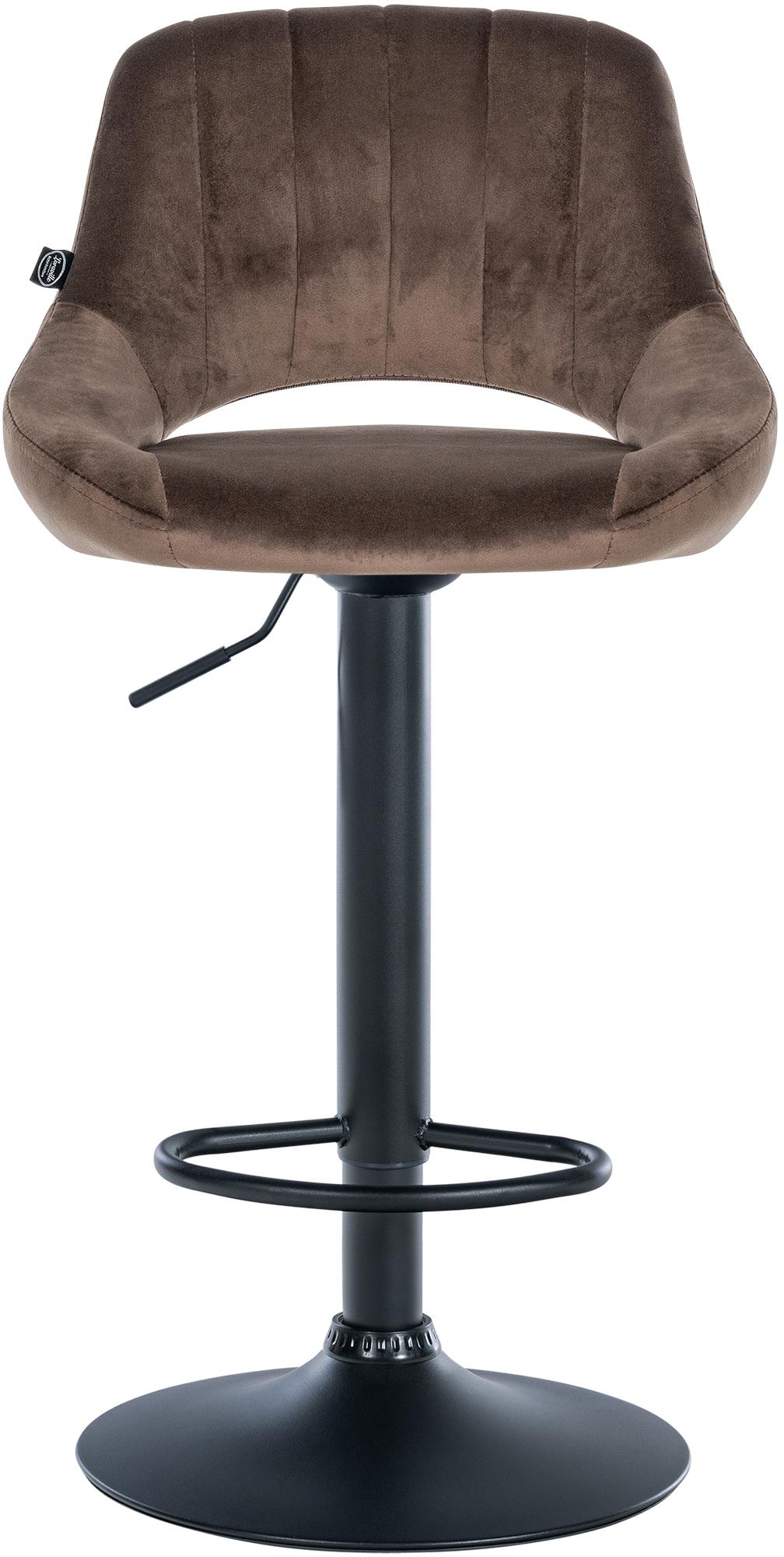 Barhocker Milet Samt schwarz