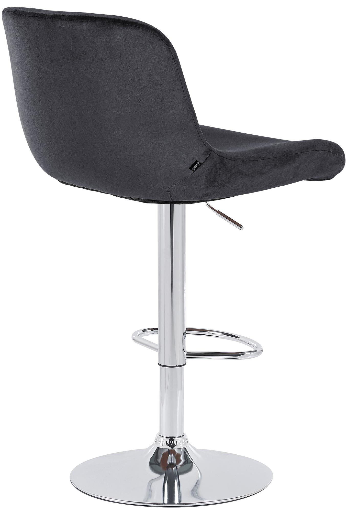 2er Set Barhocker Solon Chrom Samt