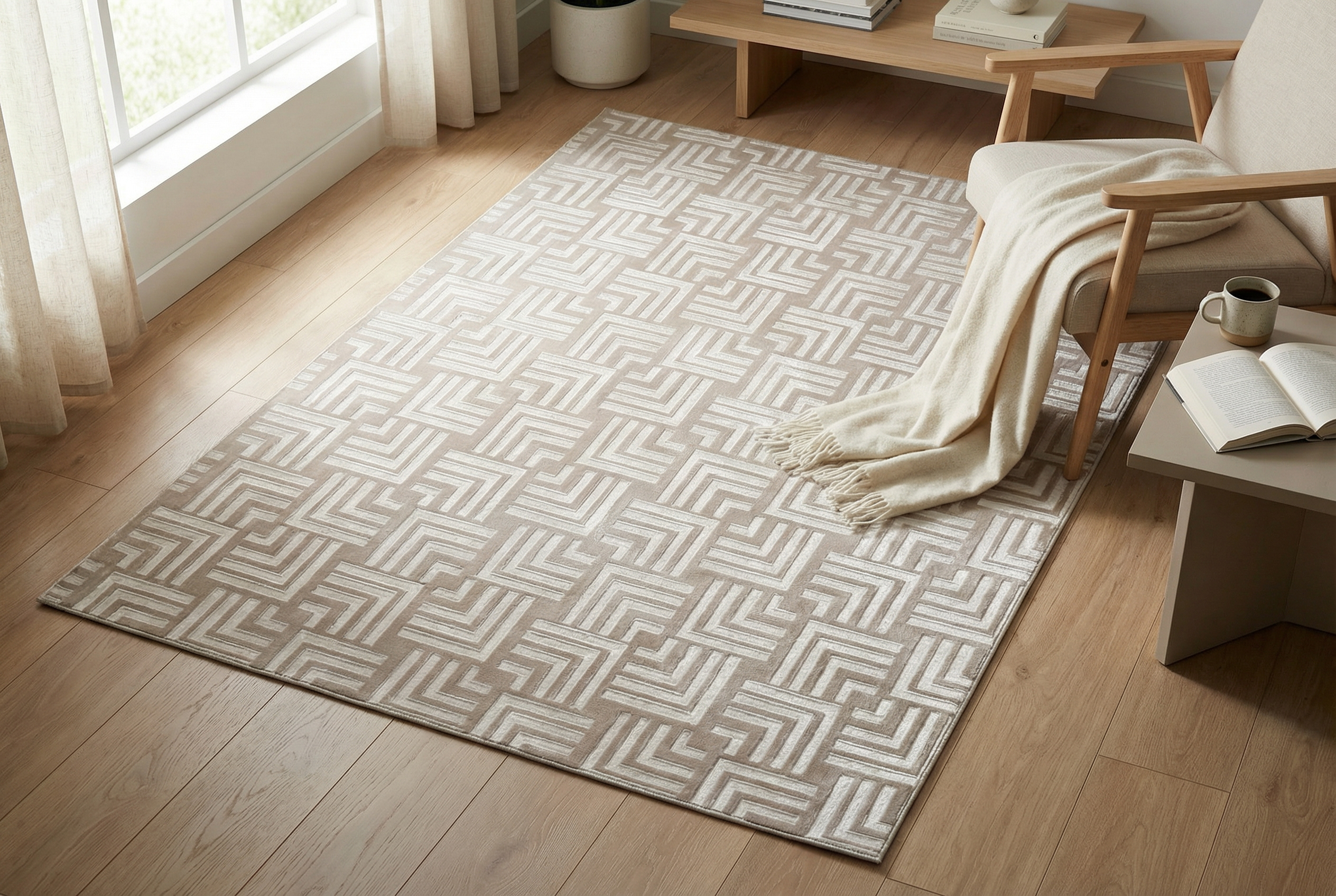 Teppich Calma 325 Beige 80 x 150 cm