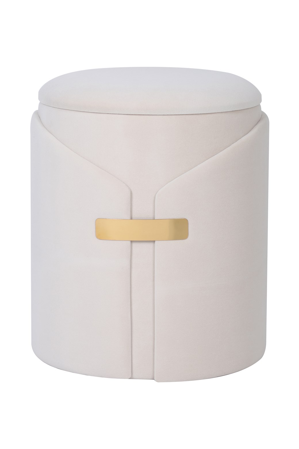 Dekorative Hocker mit Stauraum, 2er Set Elfenbein