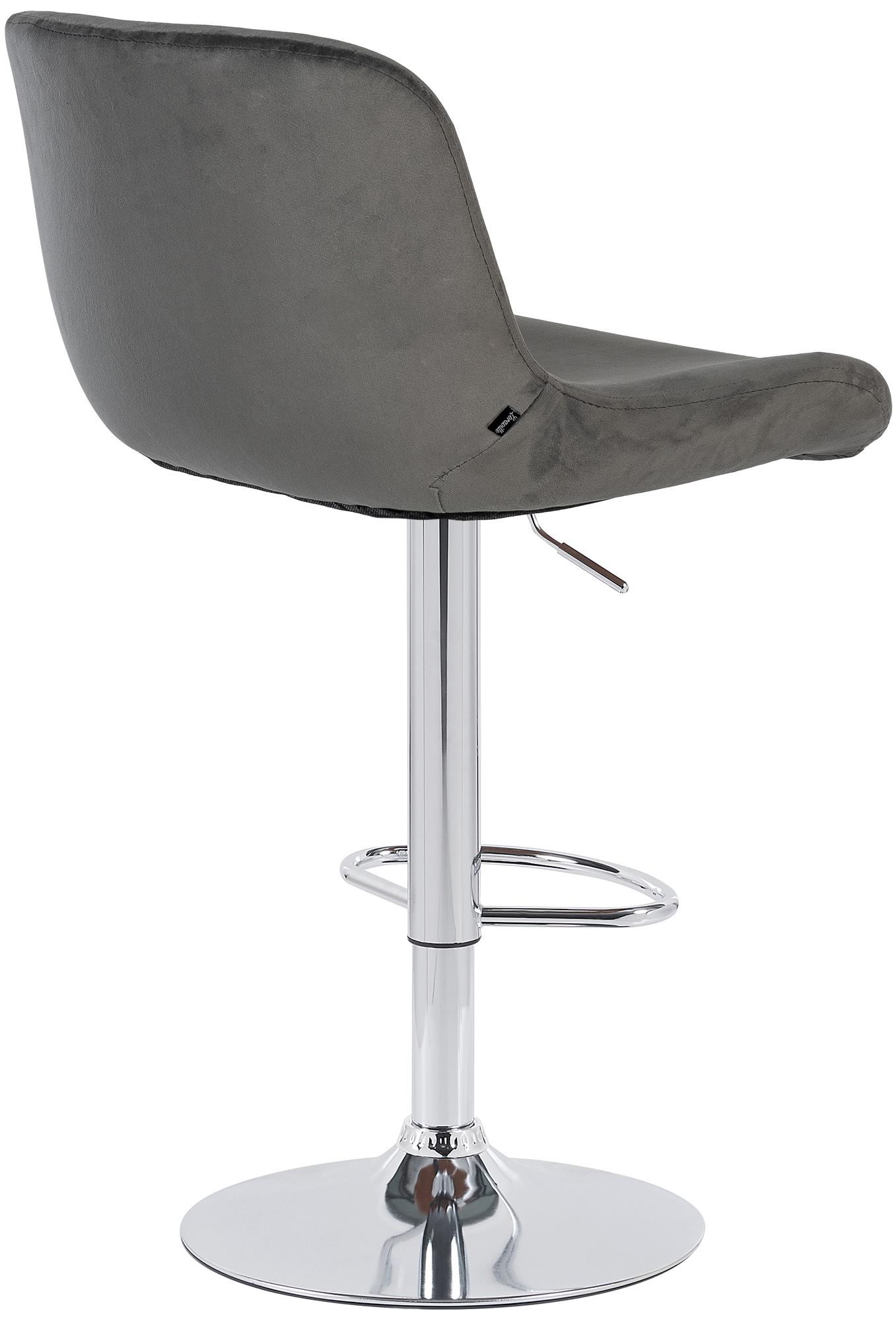 2er Set Barhocker Solon Chrom Samt