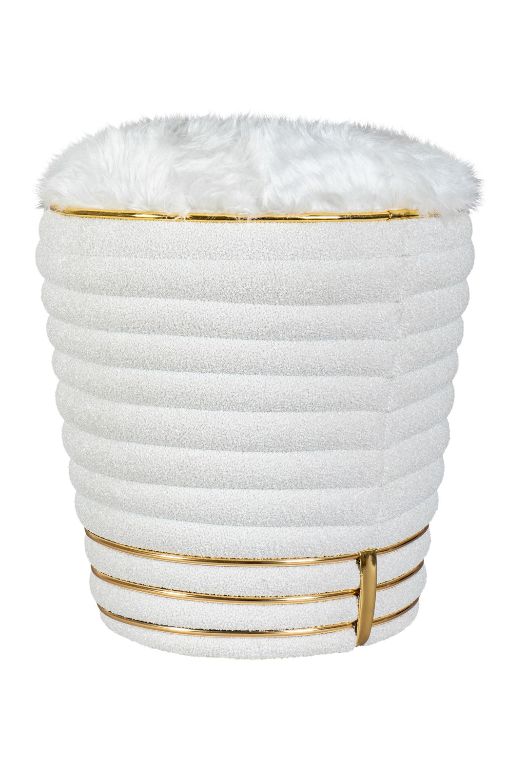 Hocker Hocker Doric 335 Weiß / Gold