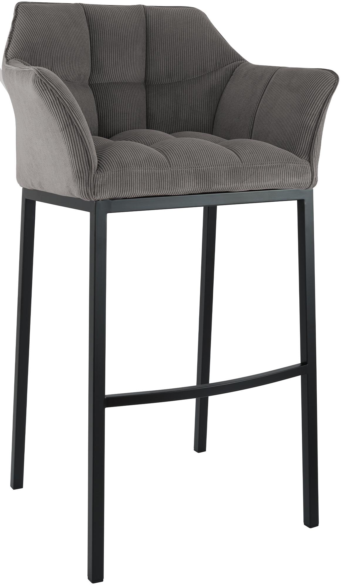 Barhocker Damaso B Cord mit 4-Fuß Gestell