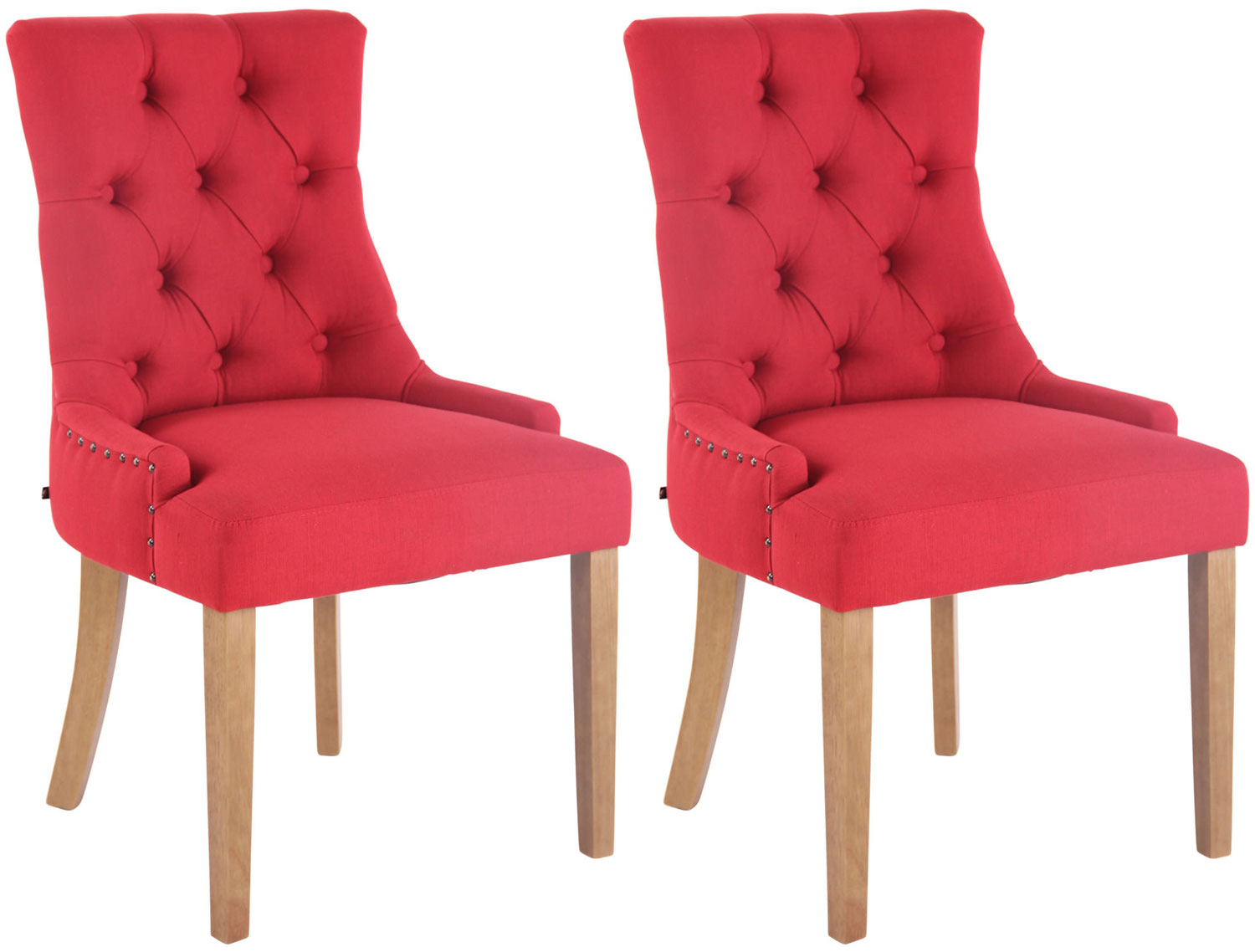 2er Set Esszimmerstuhl Aberdeen Stoff antik-hell