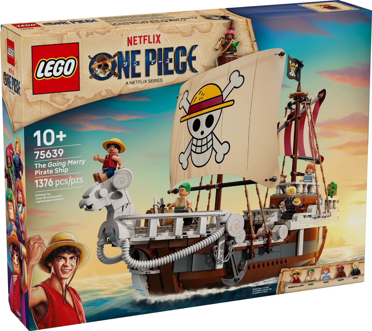 LEGO® Bau- & Konstruktionsspielzeug LEGO® ONE PIECE 75639 - Das Piratenschiff Flying Lamb (1376 Teile)