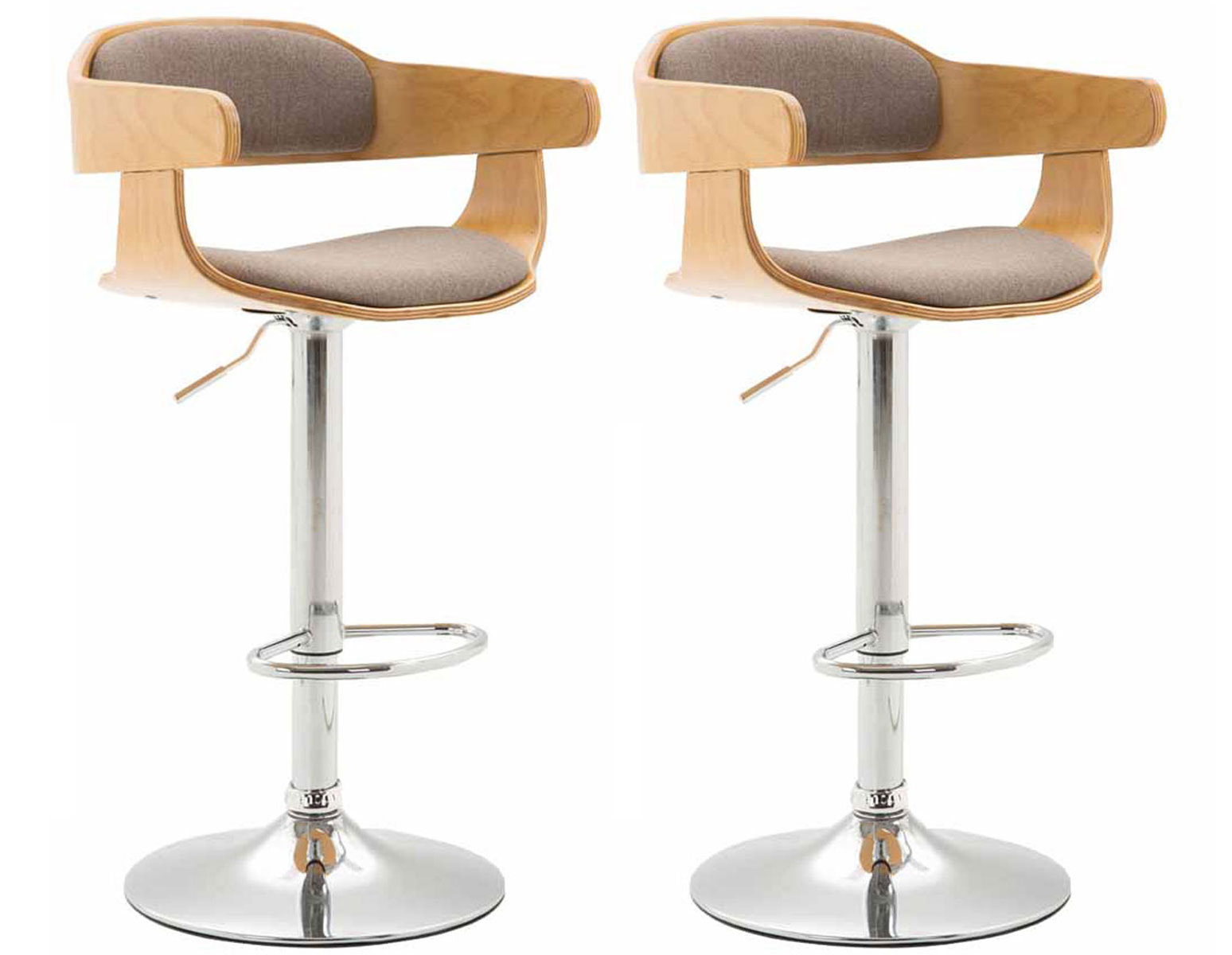 2er Set Barhocker Bogota Stoff natura