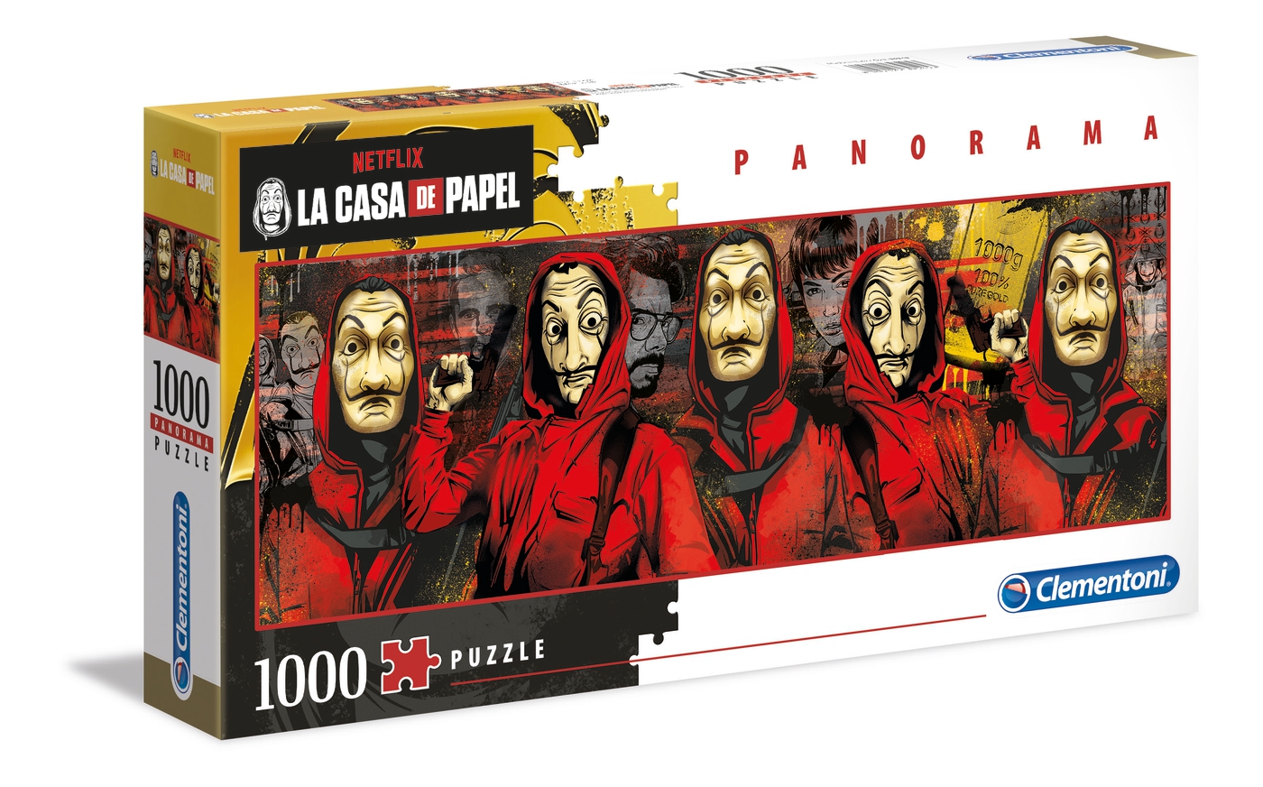 Clementoni Puzzles Clementoni 39545 - Netflix - La Casa de Papel - 1000 Teile Puzzle - Panorama Puzzle