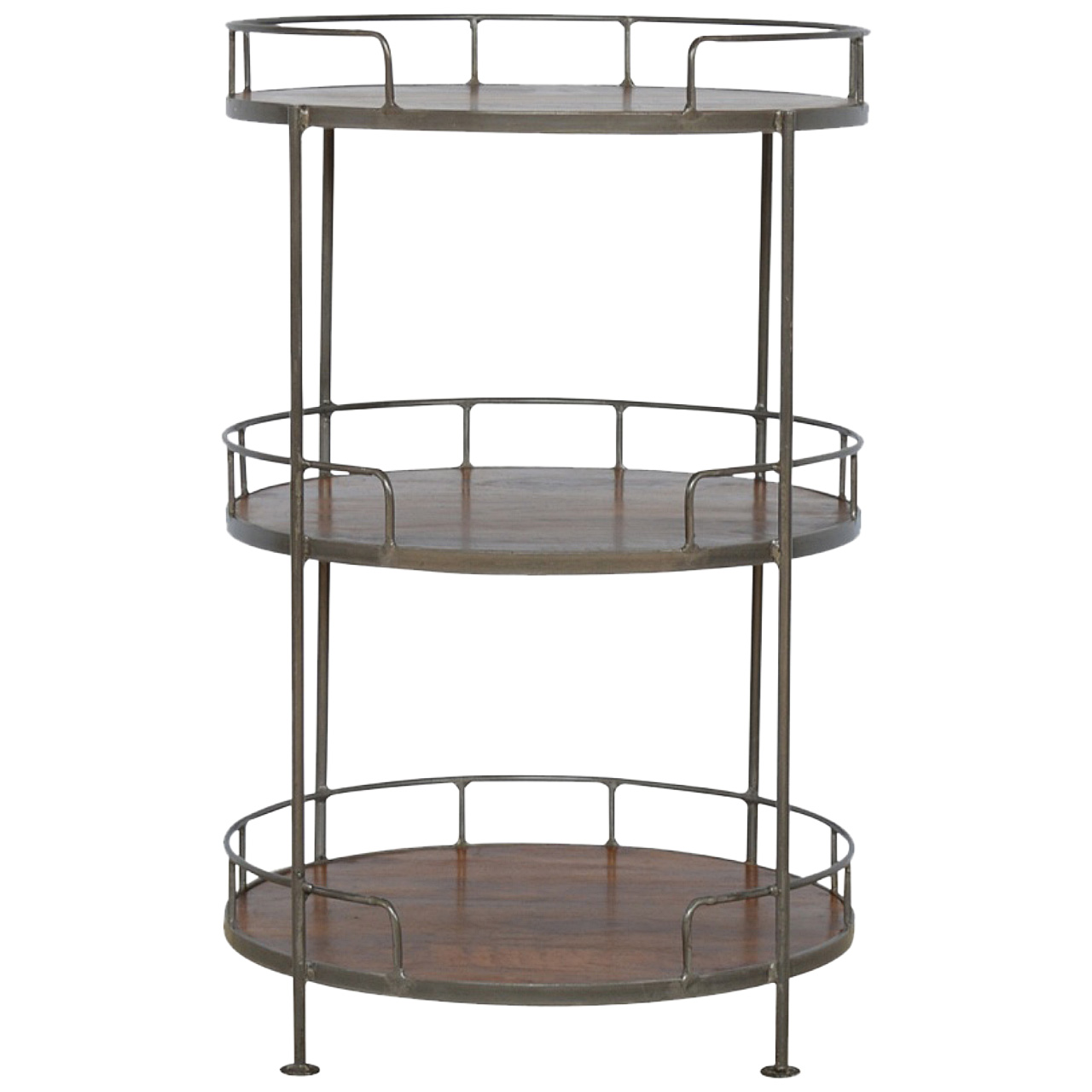 Runder Butler-Tabletttisch im Industriestil