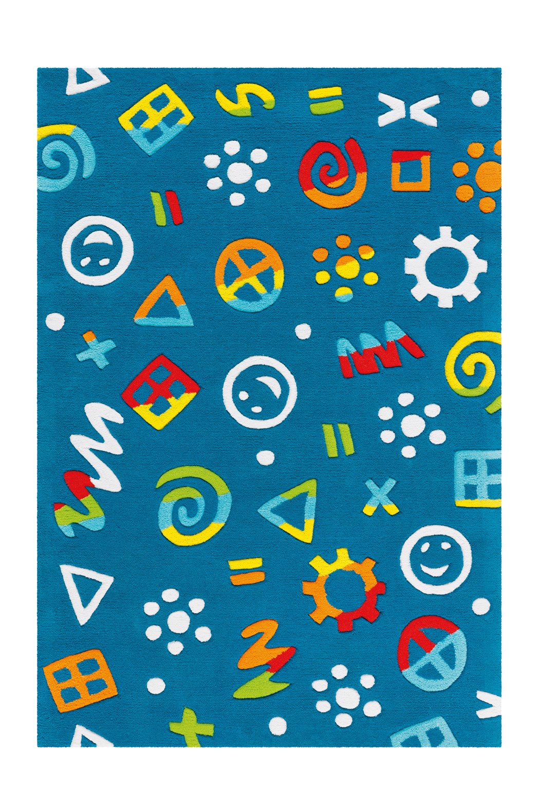 Teppich Spirit Glowy 3146 Blau Icons 110cm x 160cm