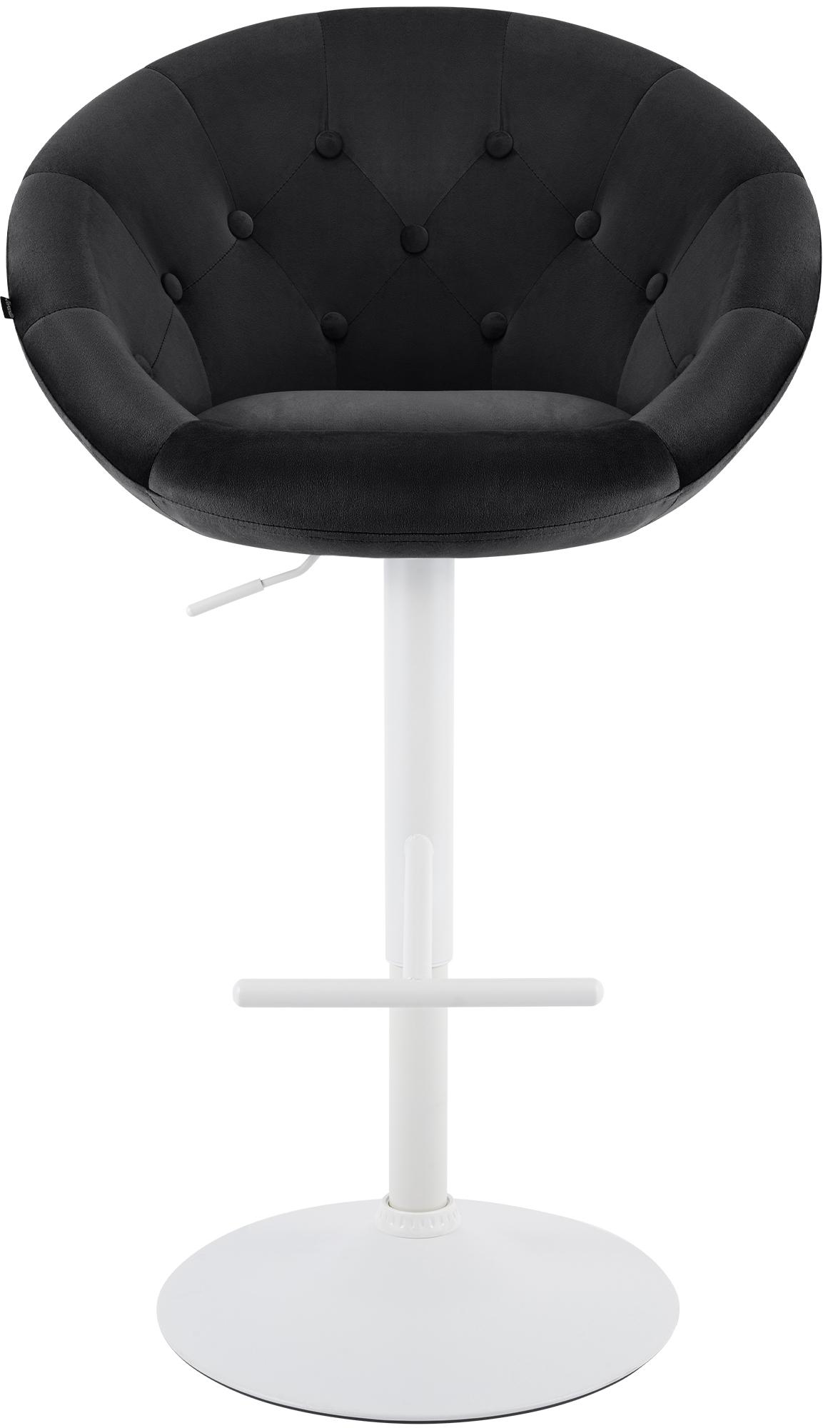 Barhocker London Samt weiß
