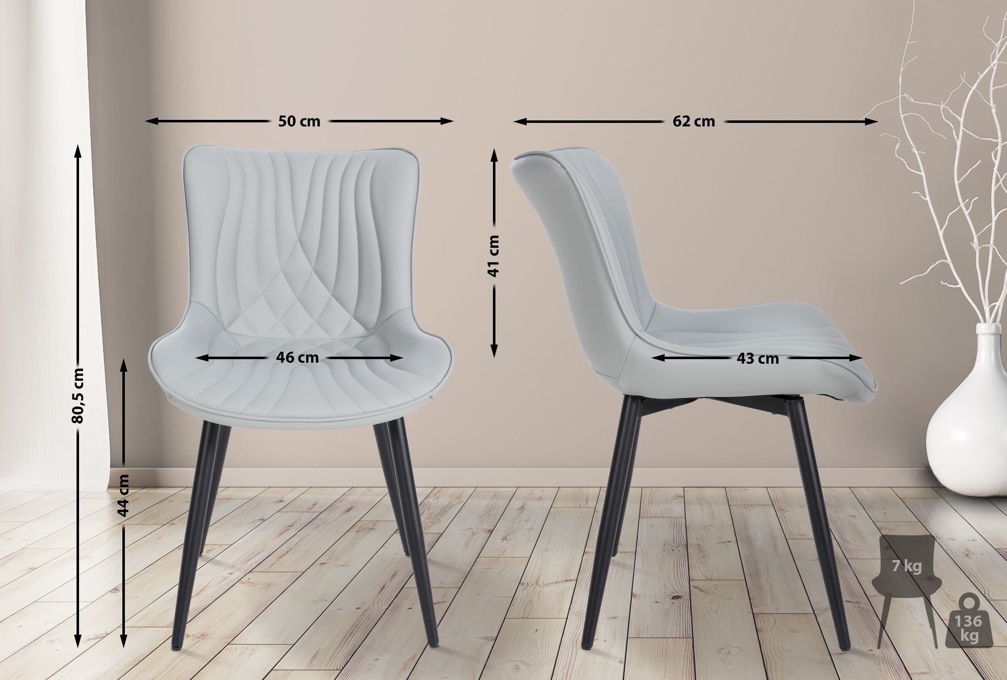 2er Set Stühle Brady Kunstleder