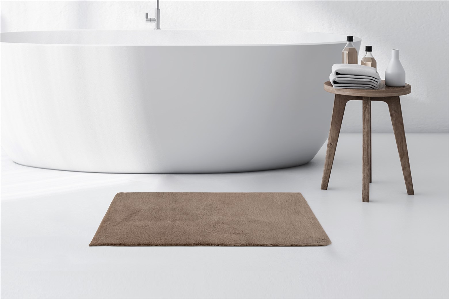 Badematte Badematte Rabbit Light 225 Dunkelbeige 50cm x 90cm