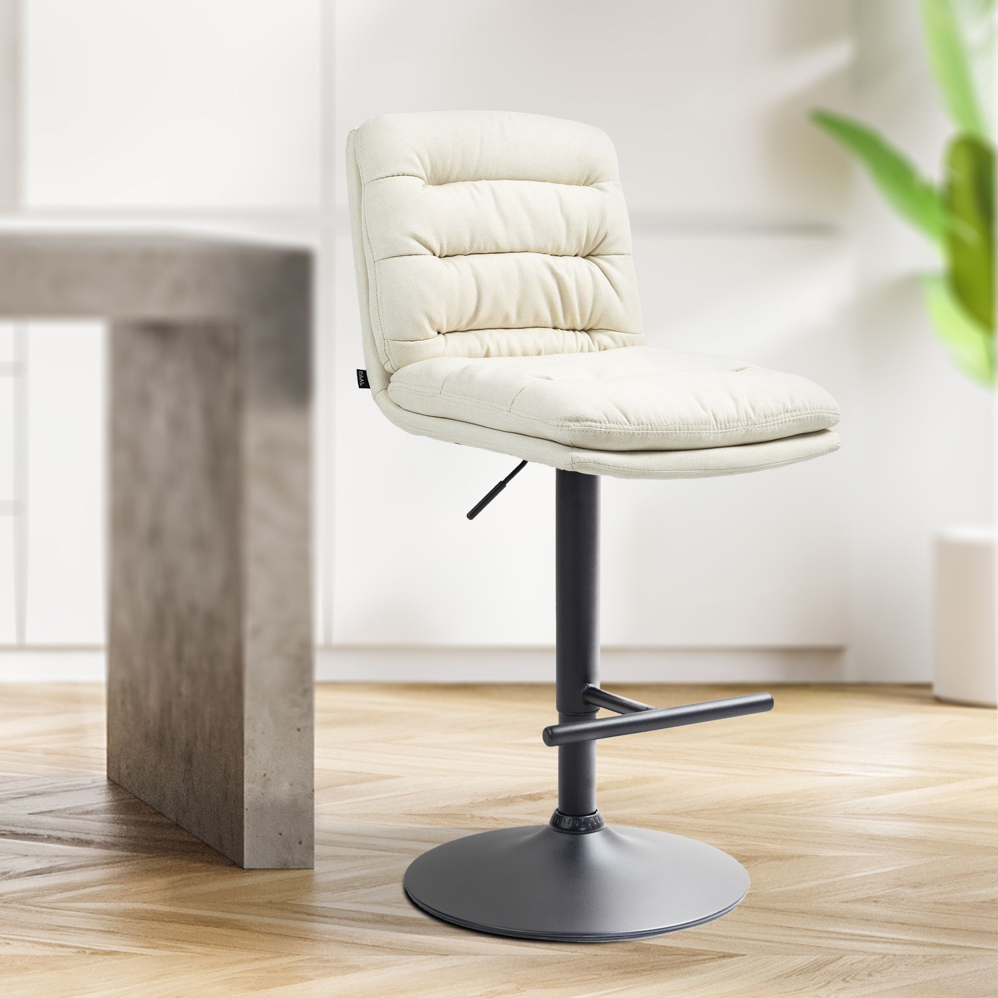 Barhocker Damar Stoff schwarz