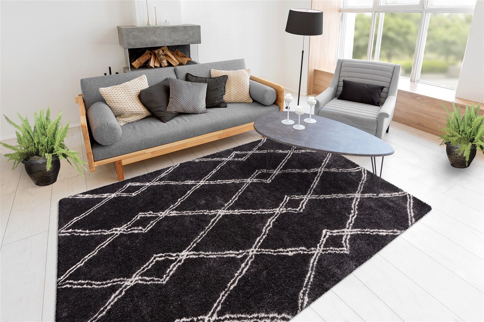 Teppich Orlando 125 Anthrazit 200cm x 290cm