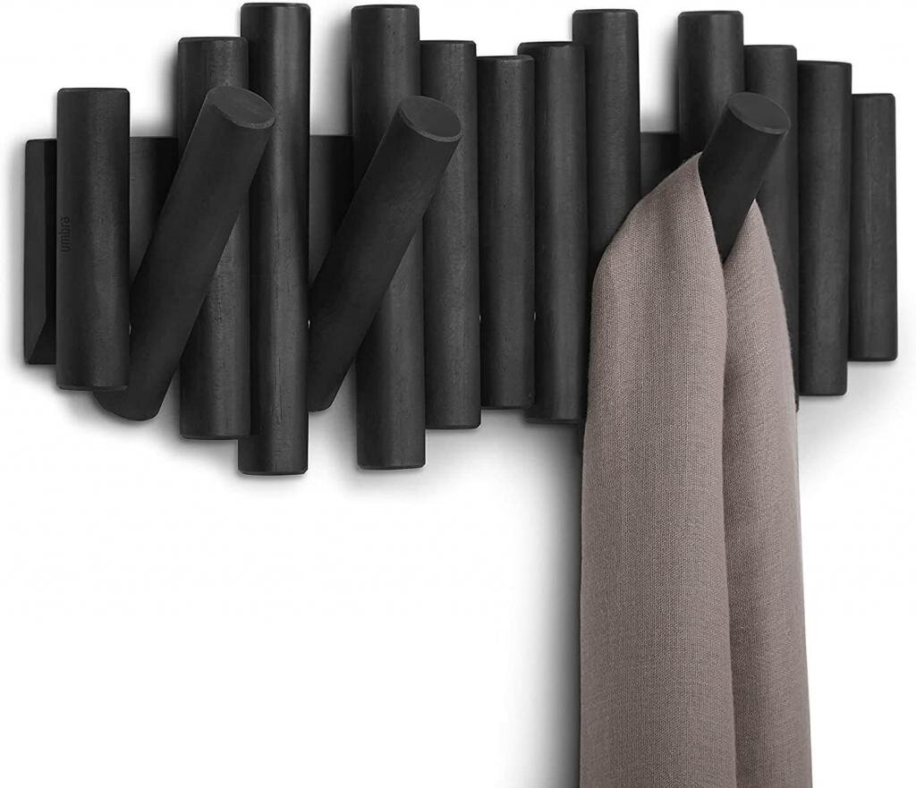 Umbra Picket mit 5 Garderobenhaken schwarz 1011471-040 Garderobenleiste Wandhaken Kleiderhaken