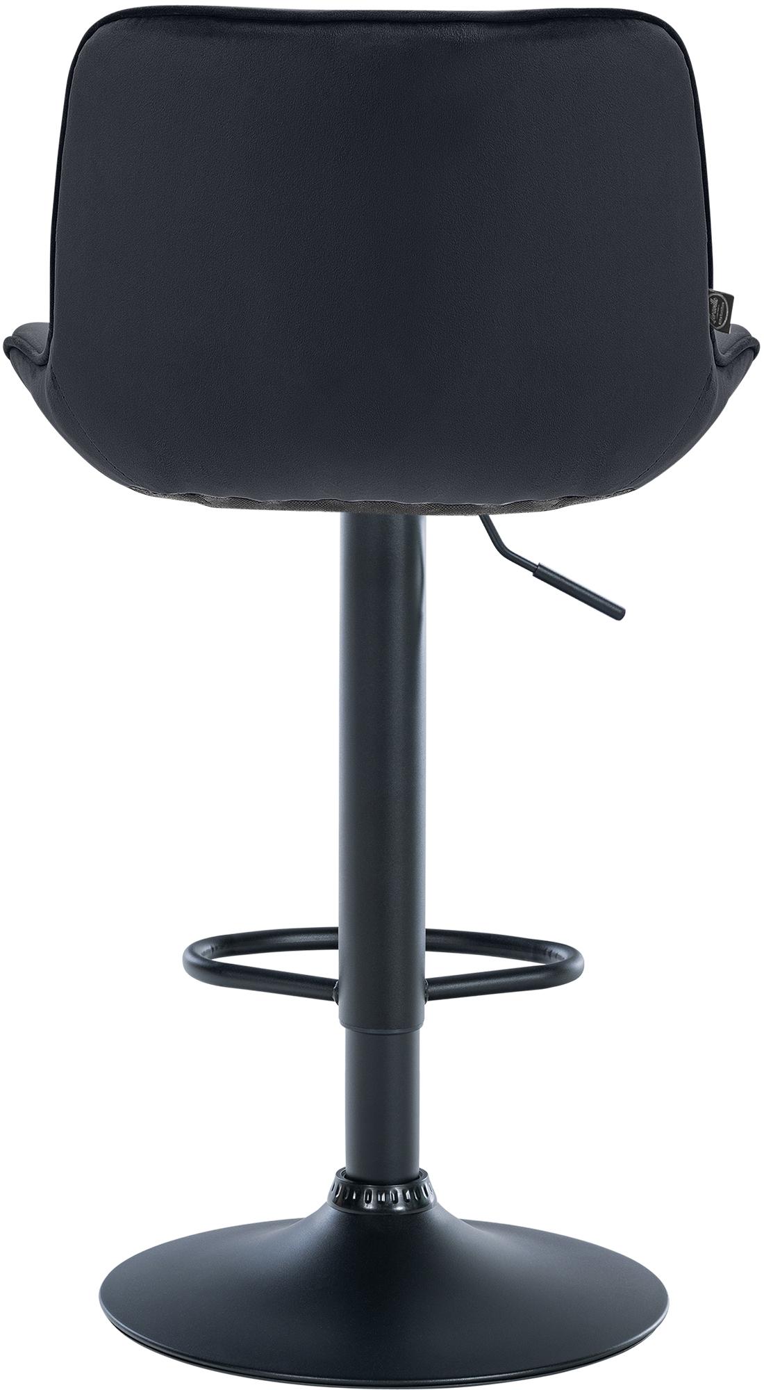Barhocker Vonore Samt schwarz