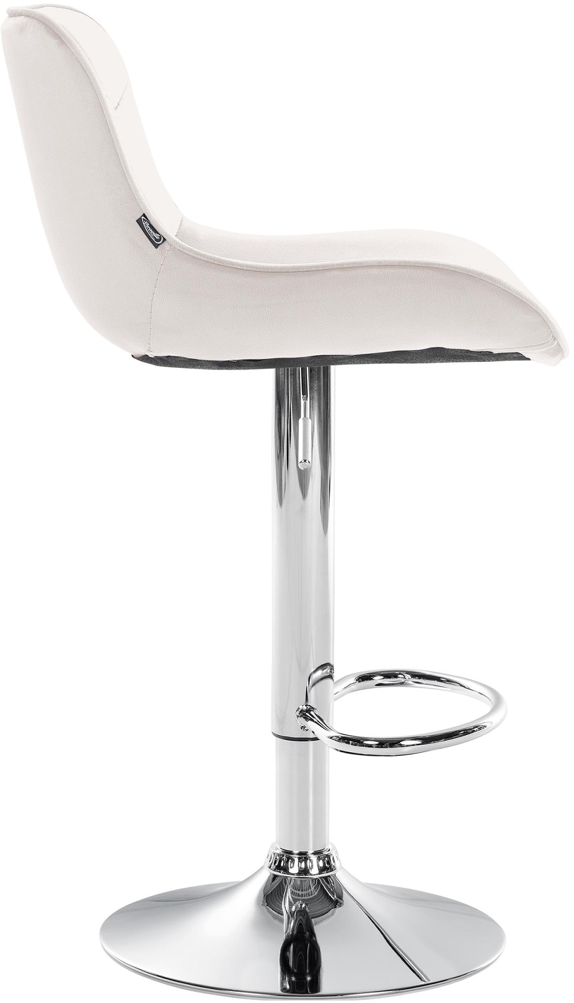 Barhocker Vonore Samt chrom