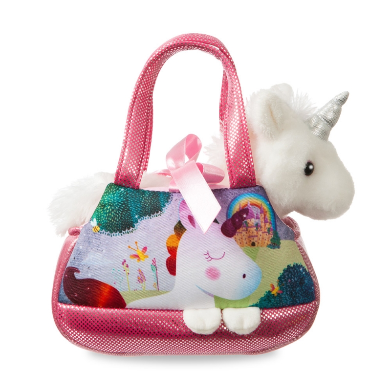 Aurora Plüschfiguren Fancy Melody Einhorn rosa in einer Tragetasche ca. 21 cm - Plüschfigur
