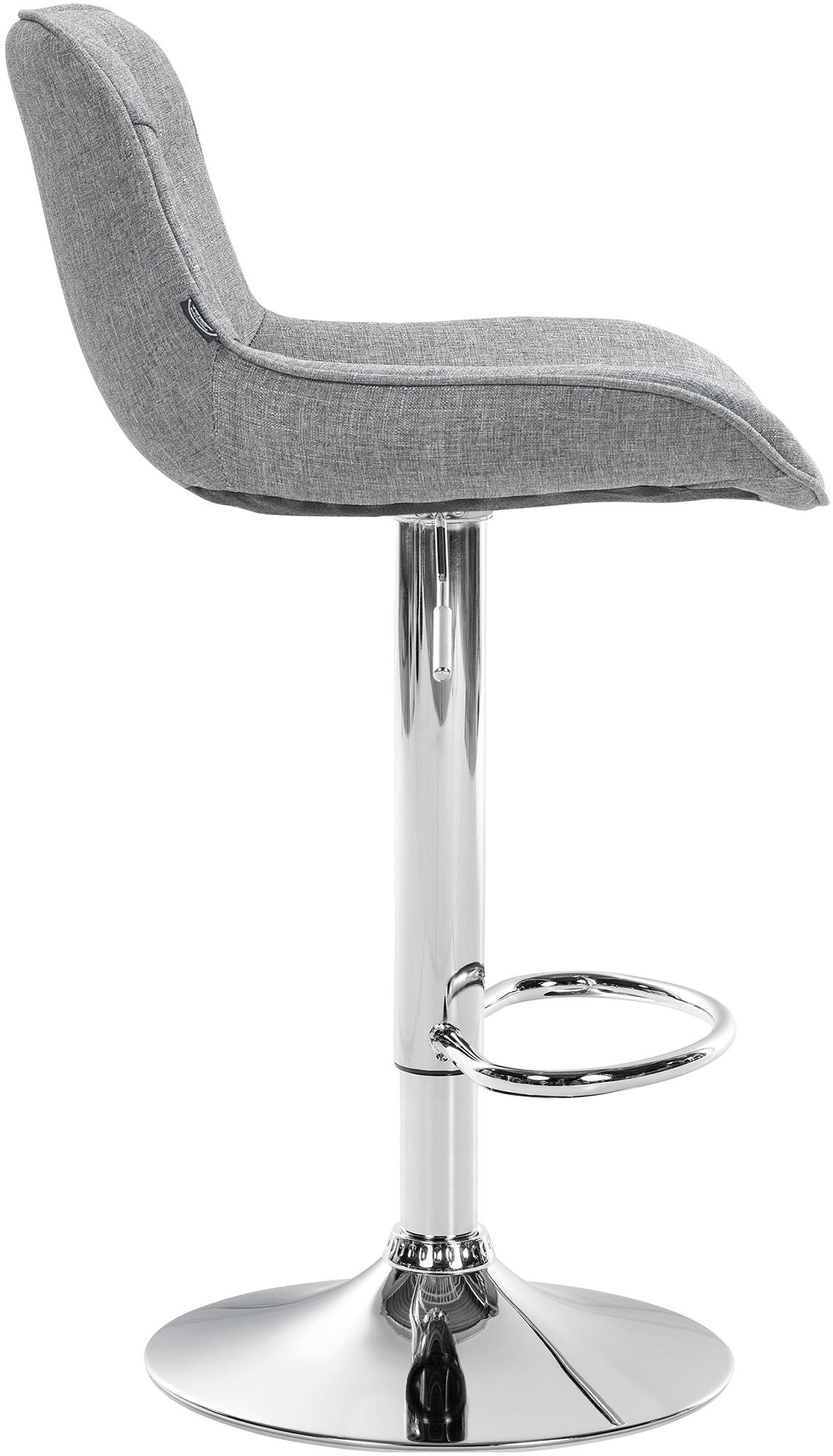 2er Set Barhocker Vonore Stoff chrom