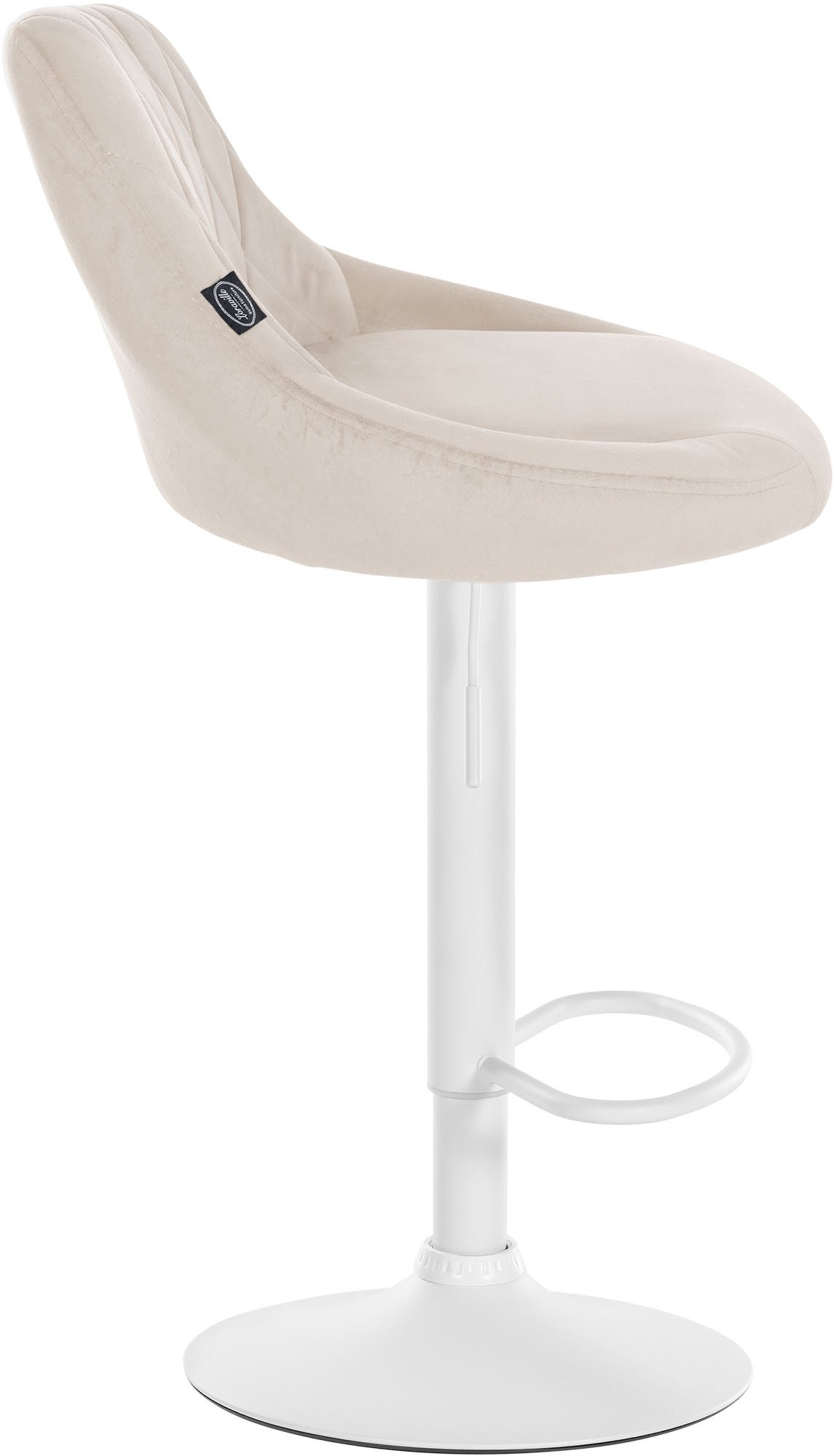 2er Set Barhocker Lazio Samt weiß