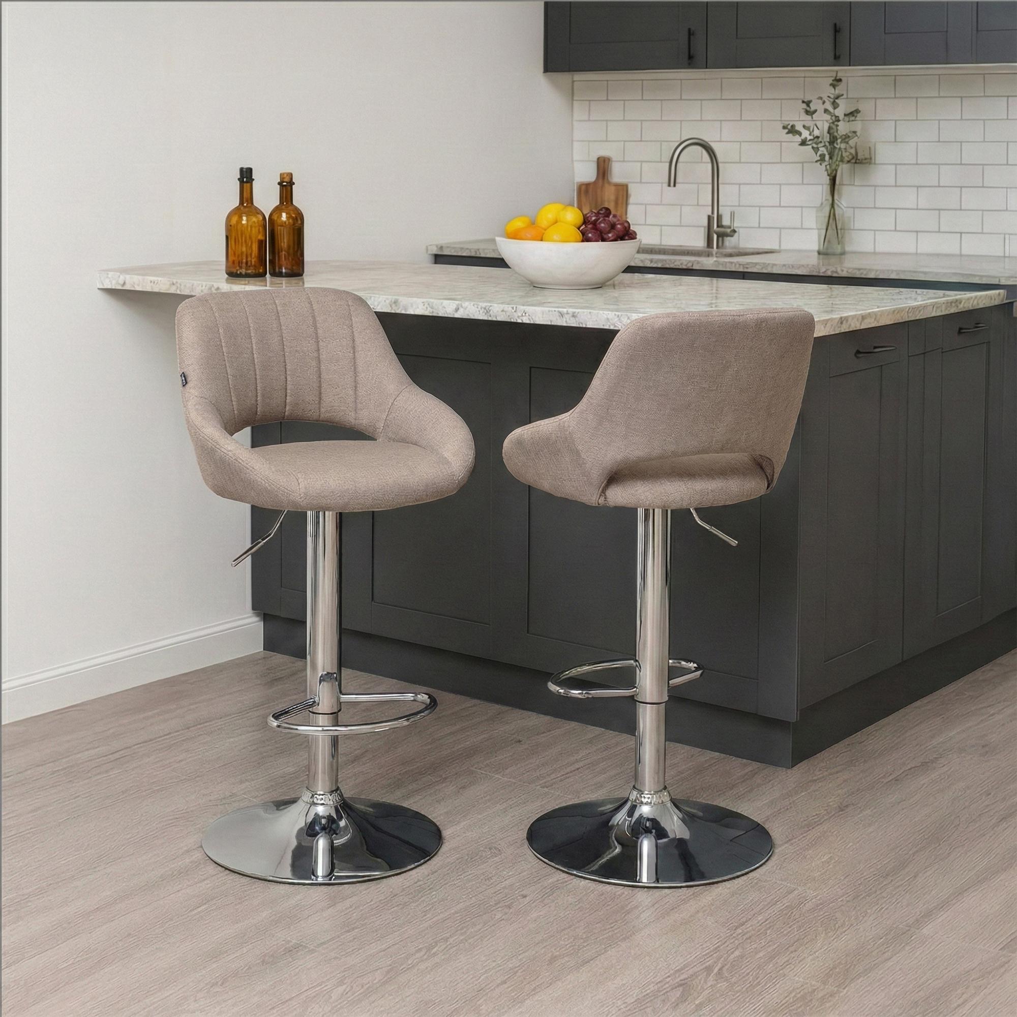Barhocker Milet Stoff chrom