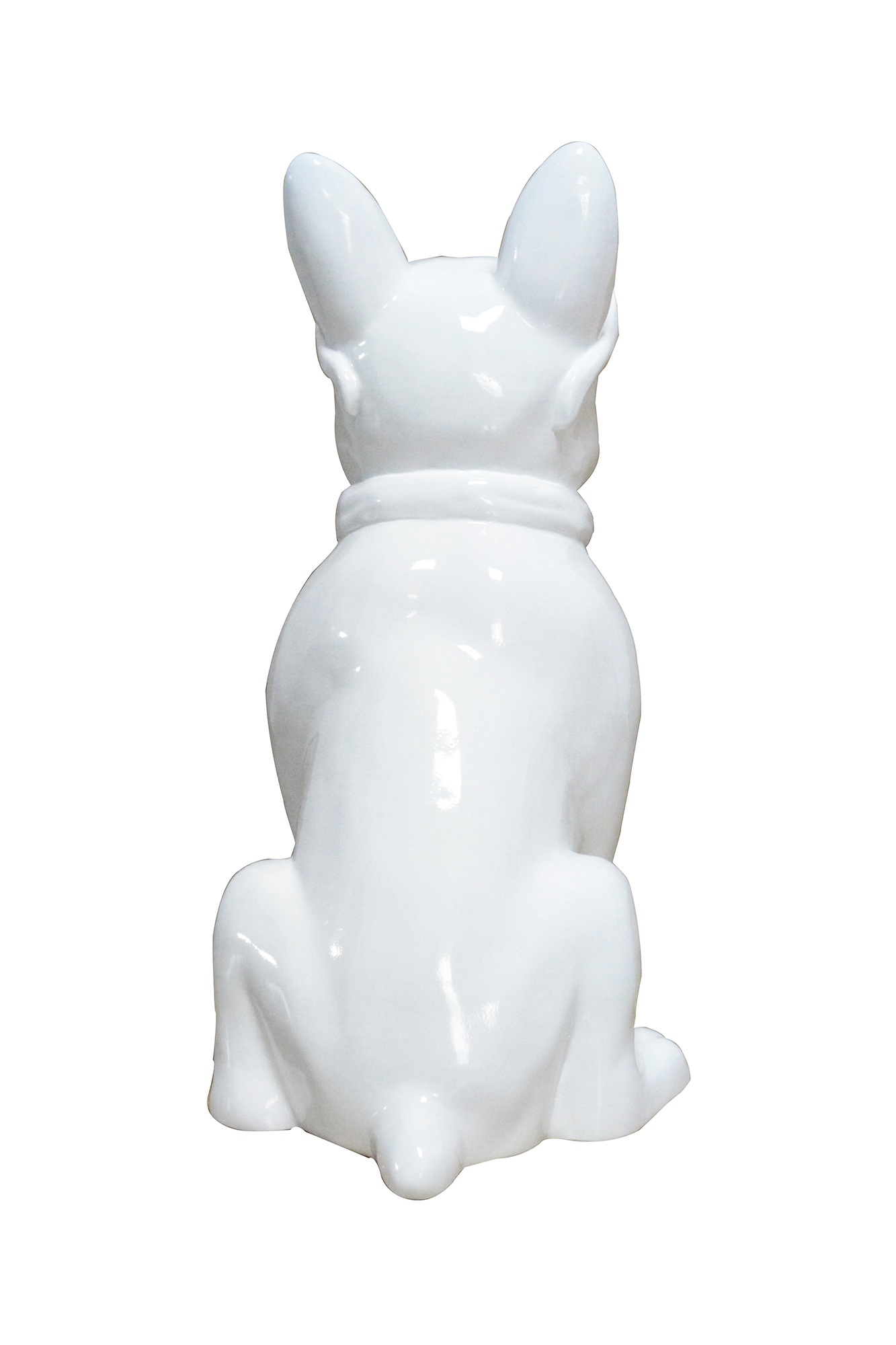 Bullhund-Skulptur Weiß