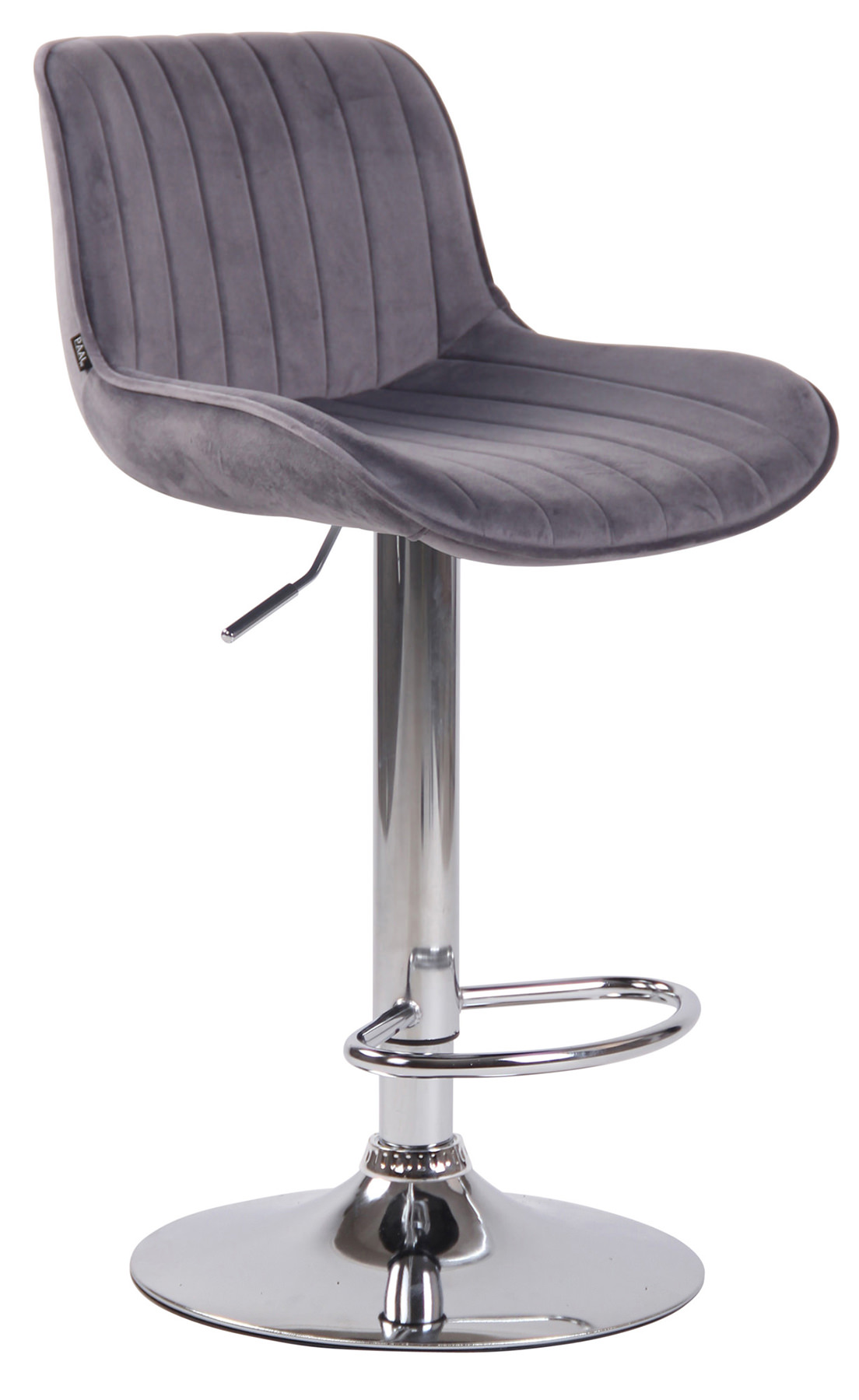 2er Set Barhocker Lentini Samt chrom