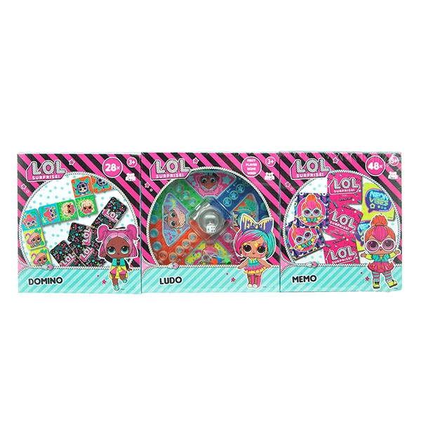 Toi-Toys Brettspiele & Gesellschaftsspiele Toi Toys 51250A - L.O.L. Surprise - Memo/Ludo/ Domino, 3-er Set