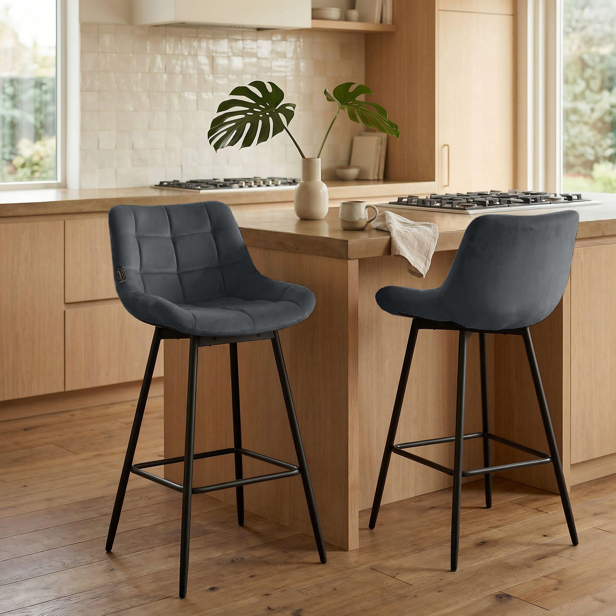 Barhocker Weston Schwenkbar Samt