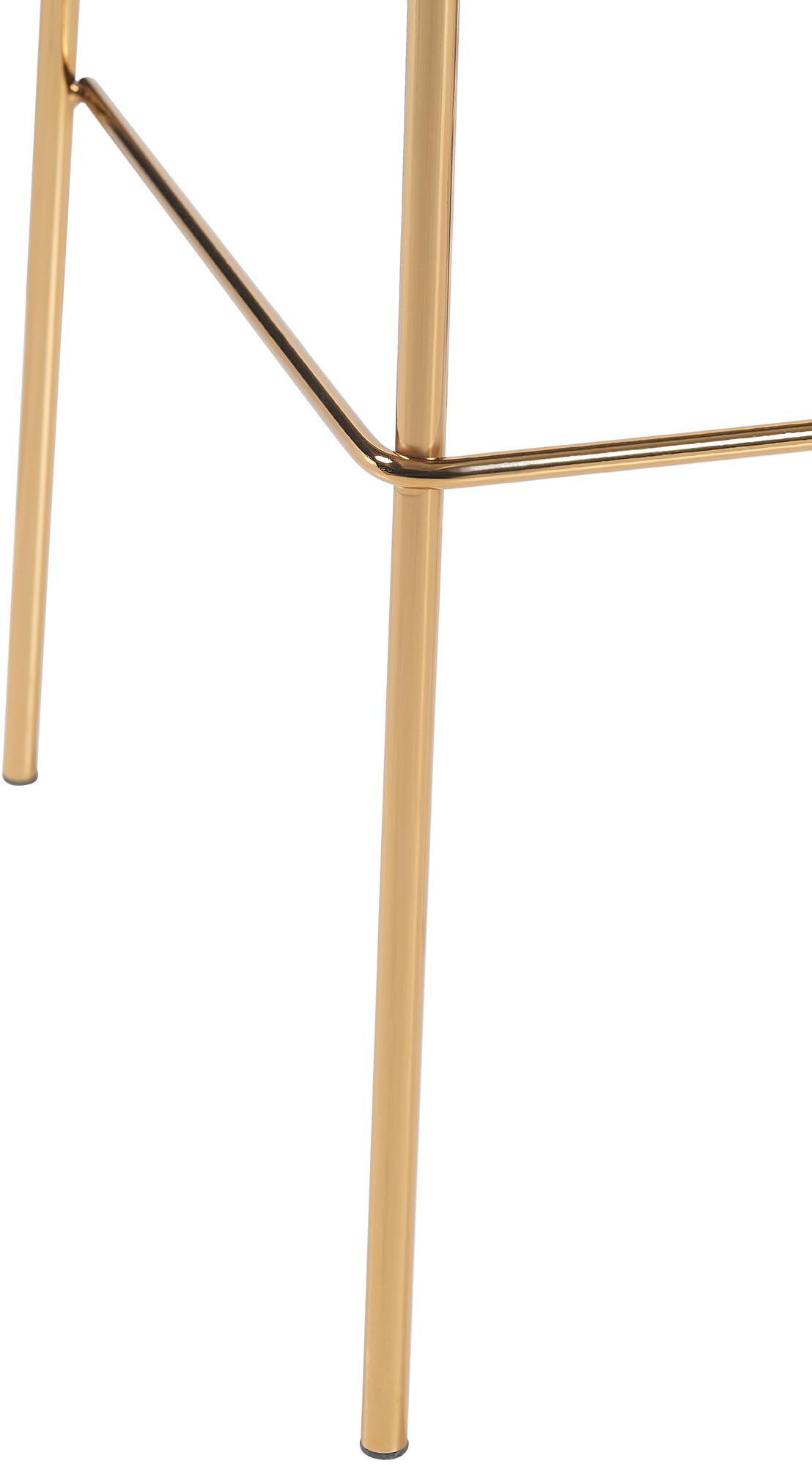 Barhocker Hoover Samt 4-Fuß Gold