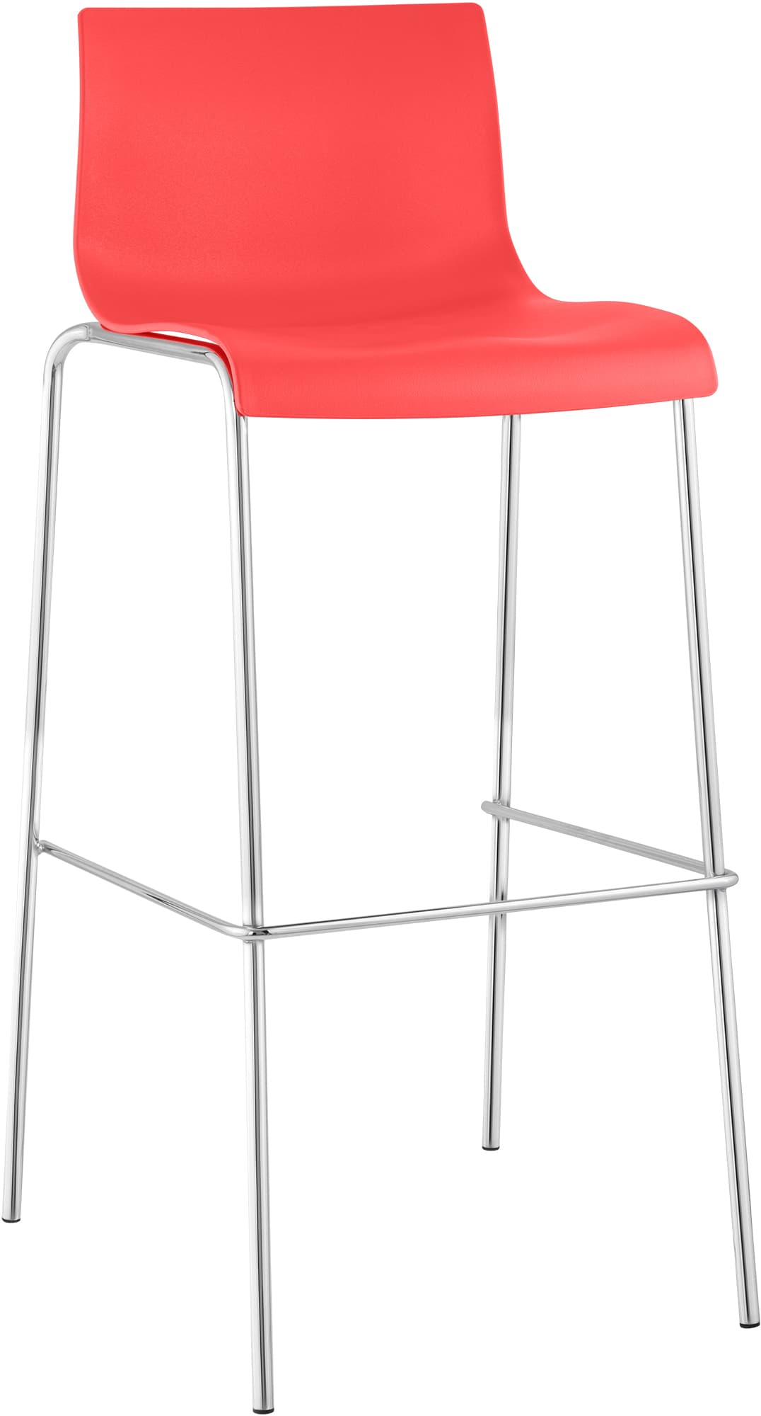 Barhocker Hoover Chrom 4-Fuß Gestell