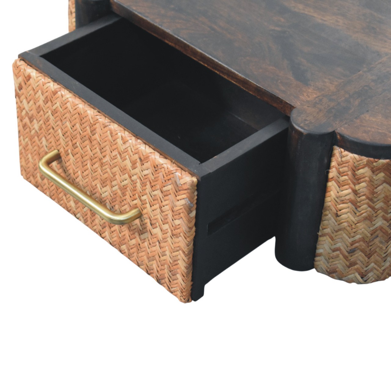 Rattan Curve Wandschublade