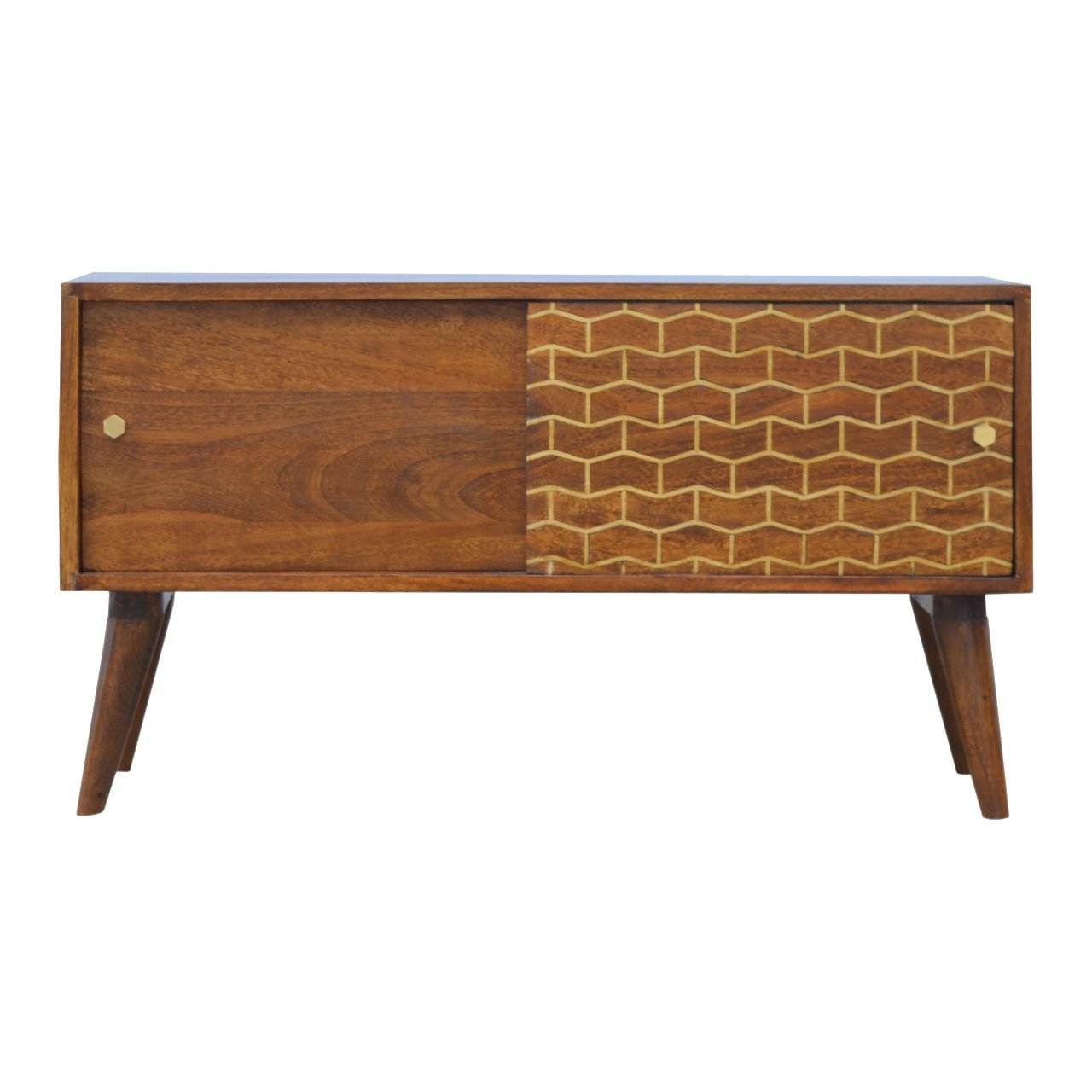 Sideboard mit goldenem Kunstmuster