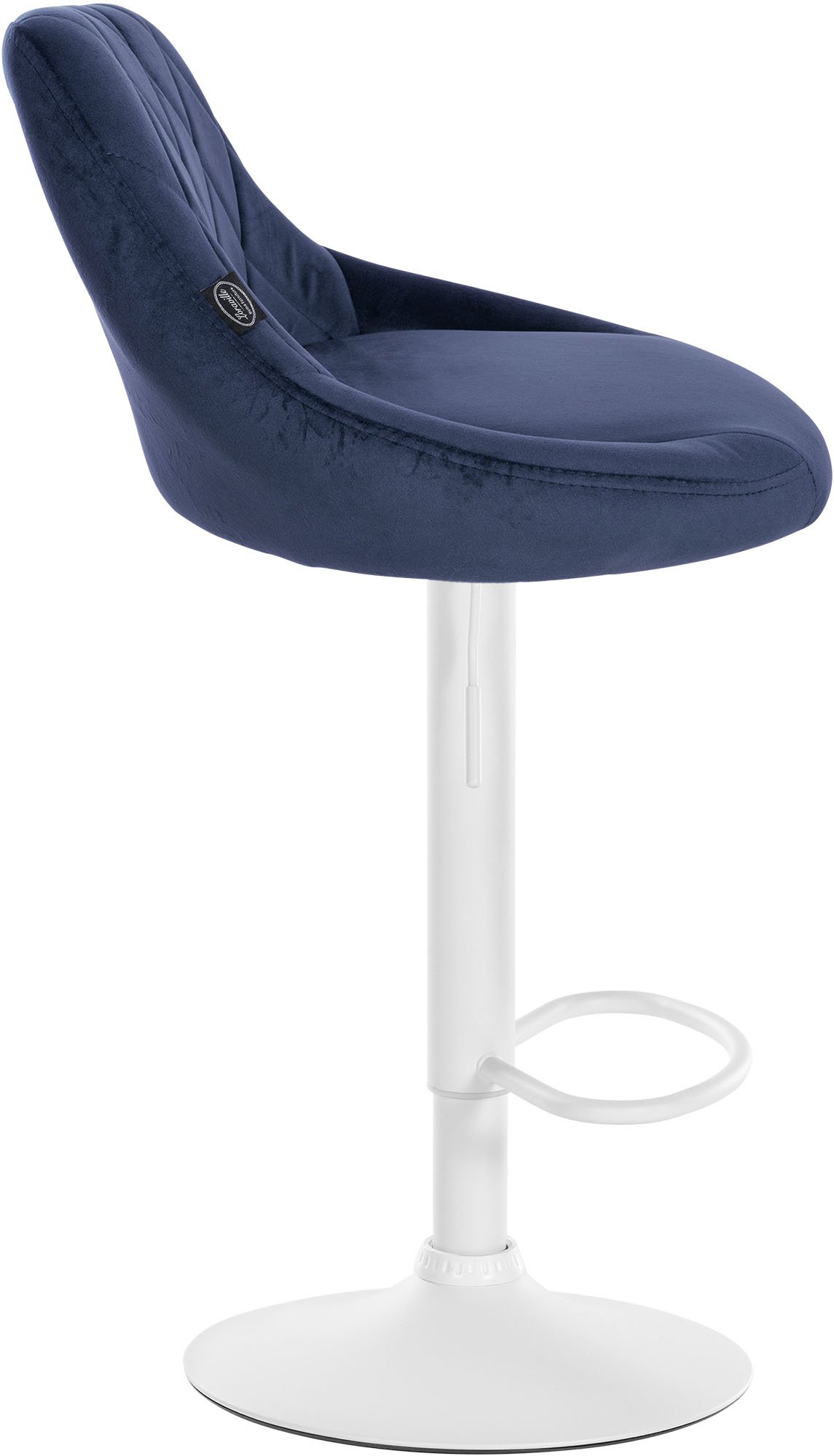 2er Set Barhocker Lazio Samt weiß