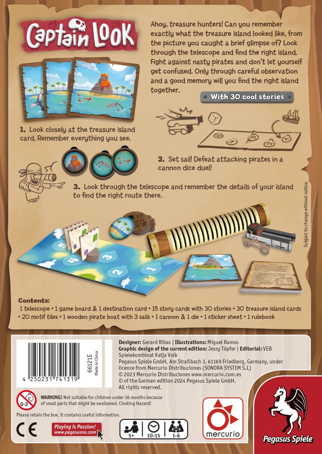 Pegasus Brettspiele & Gesellschaftsspiele Captain Look – Kinderspiel