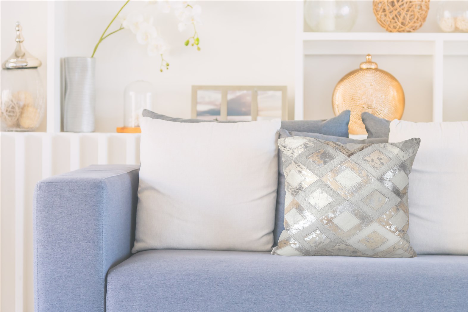 Deko-Kissen Spark Pillow 110 Grau / Silber 45cm x 45cm