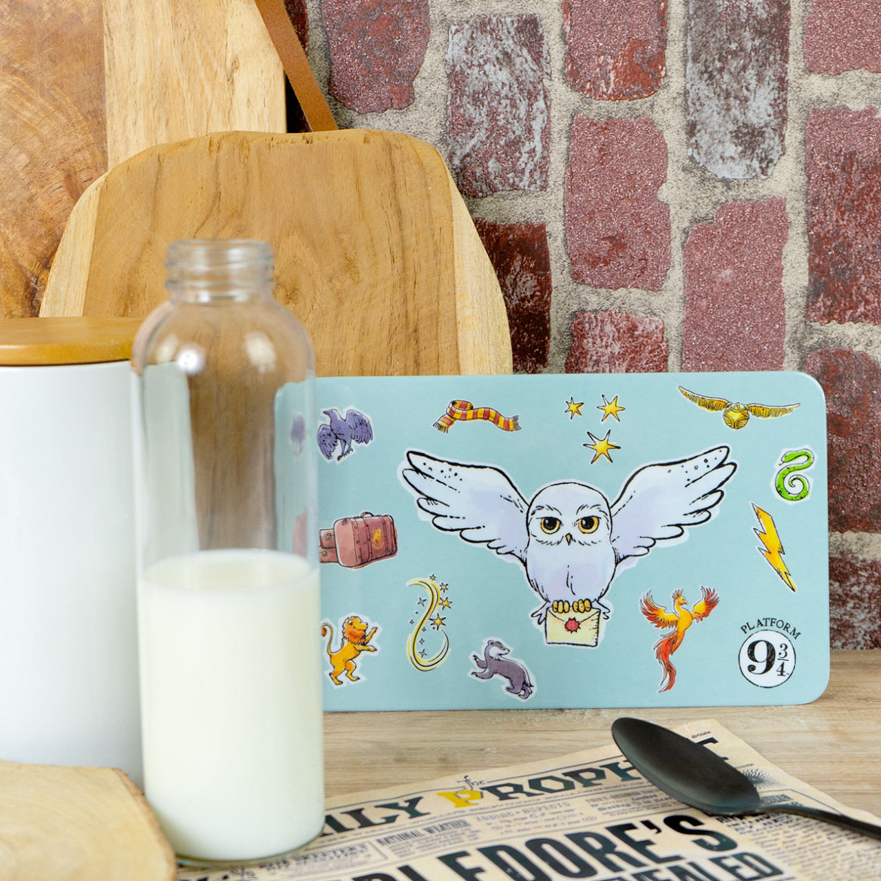 GEDA Küchenutensilien Harry Potter "Watercolor World" - Frühstücksbrettchen mit Hedwig Eule