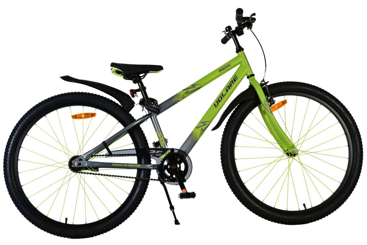 Volare Rocky Kinderfahrrad für Jungen - 26 Zoll in Grün für sicheres Fahren
