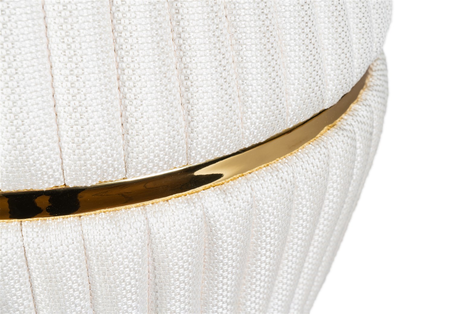 Eleganter Hocker Elfenbein / Gold