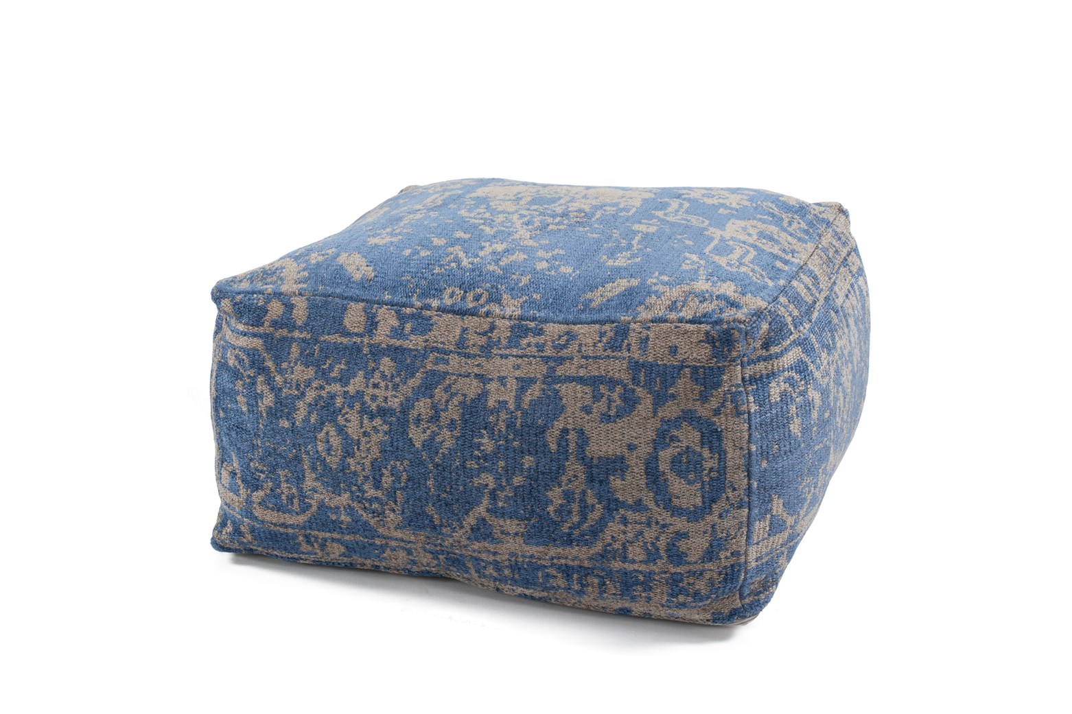 Pouf Paramount Pouf & Cushion Set 410 Taupe / Blau 80cm x 80cm