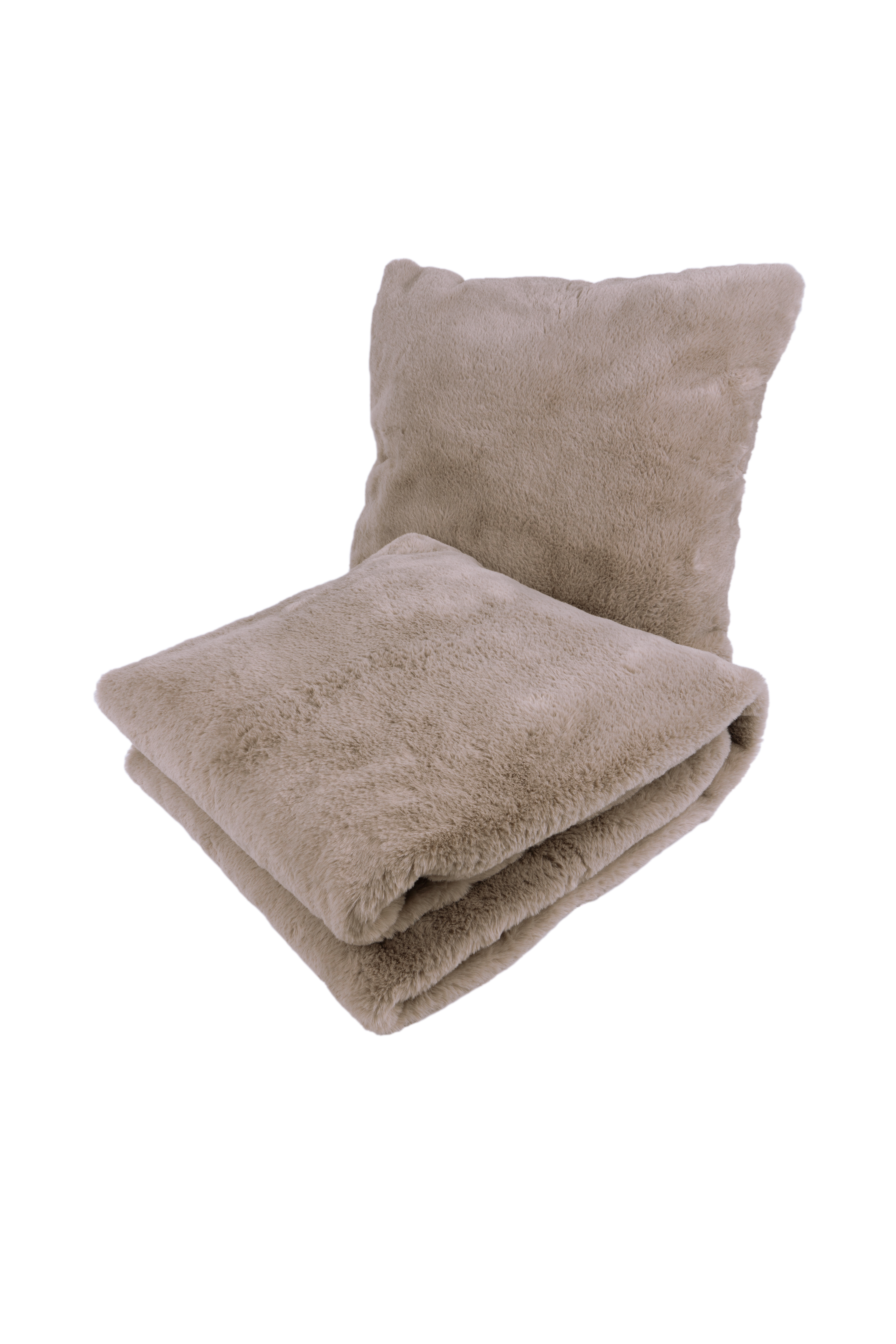 Kissen-Decken-Set Dekokissen & Decke Aimee 625 2er-Set Taupe
