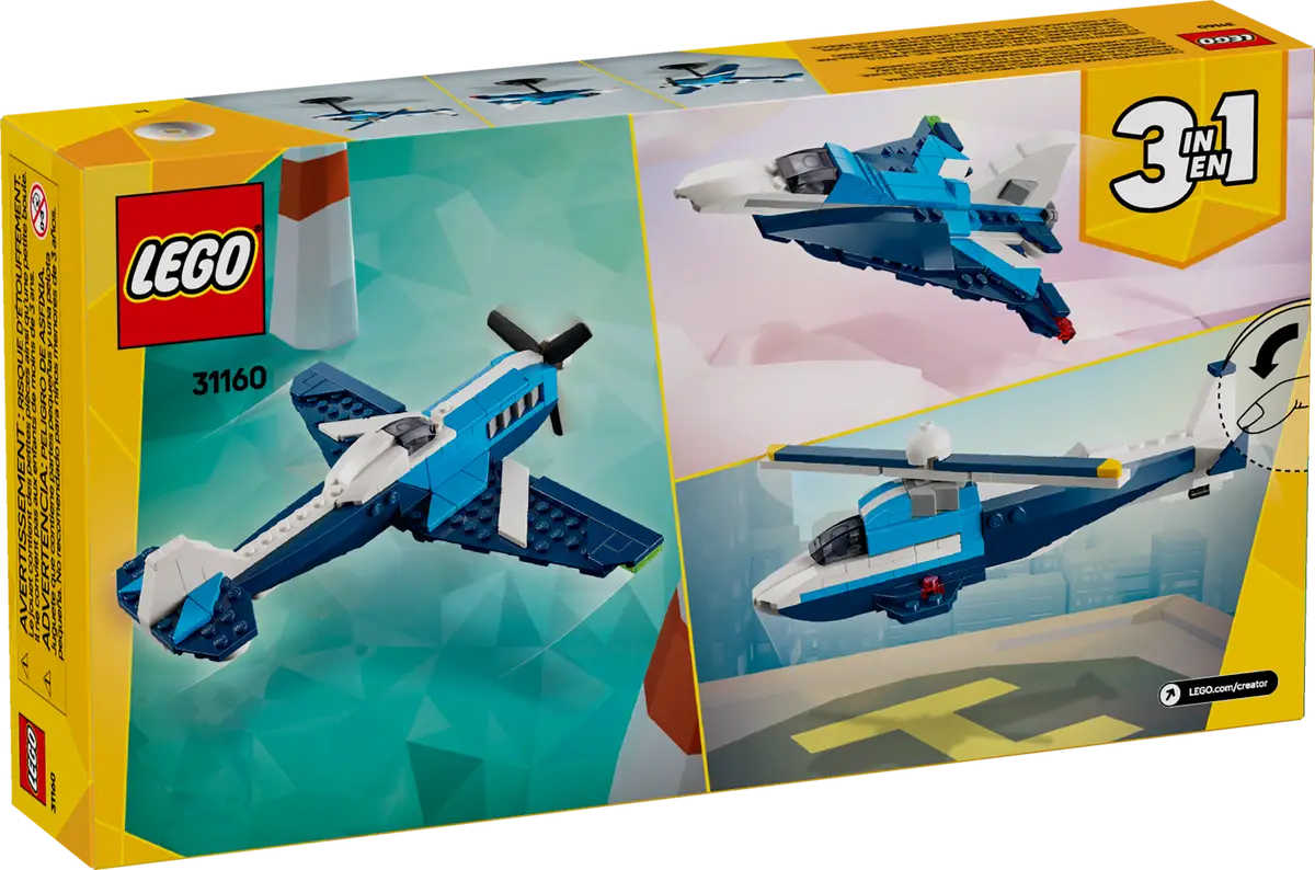 LEGO® Bau- & Konstruktionsspielzeug LEGO® Creator 31160 - Flieger: Rennflugzeug (178 Teile)