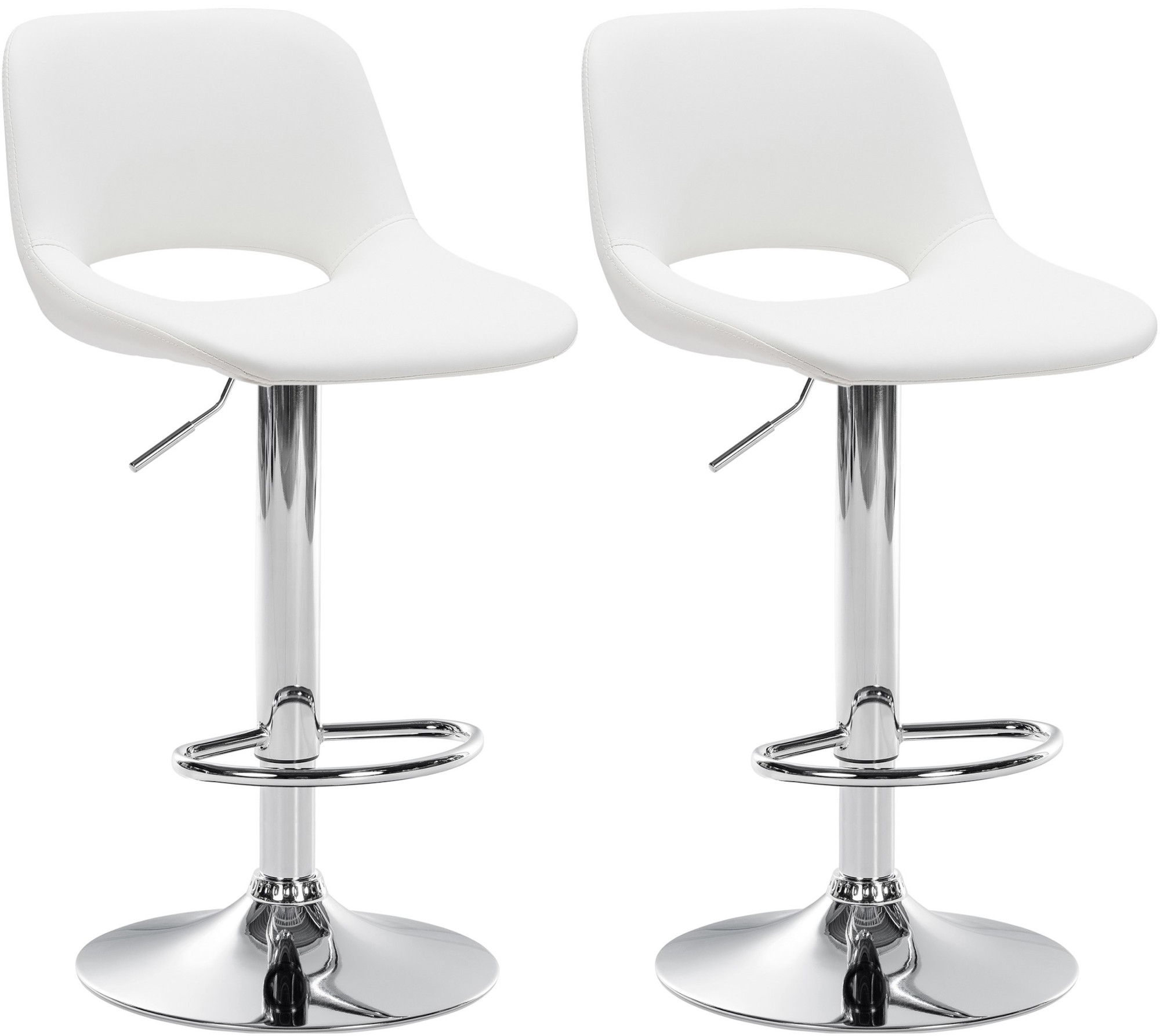 2er Set Barhocker Camden Kunstleder chrom