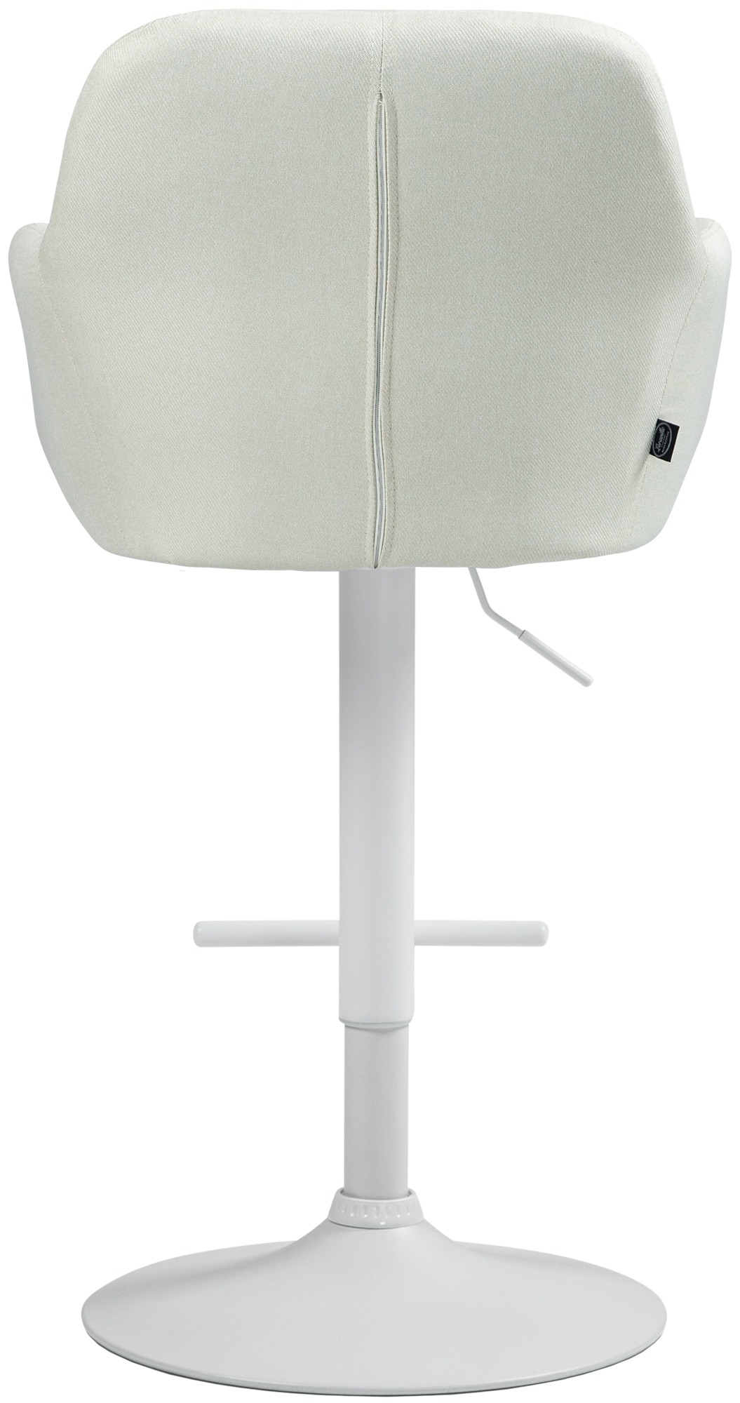 Barhocker Natoma Stoff weiß