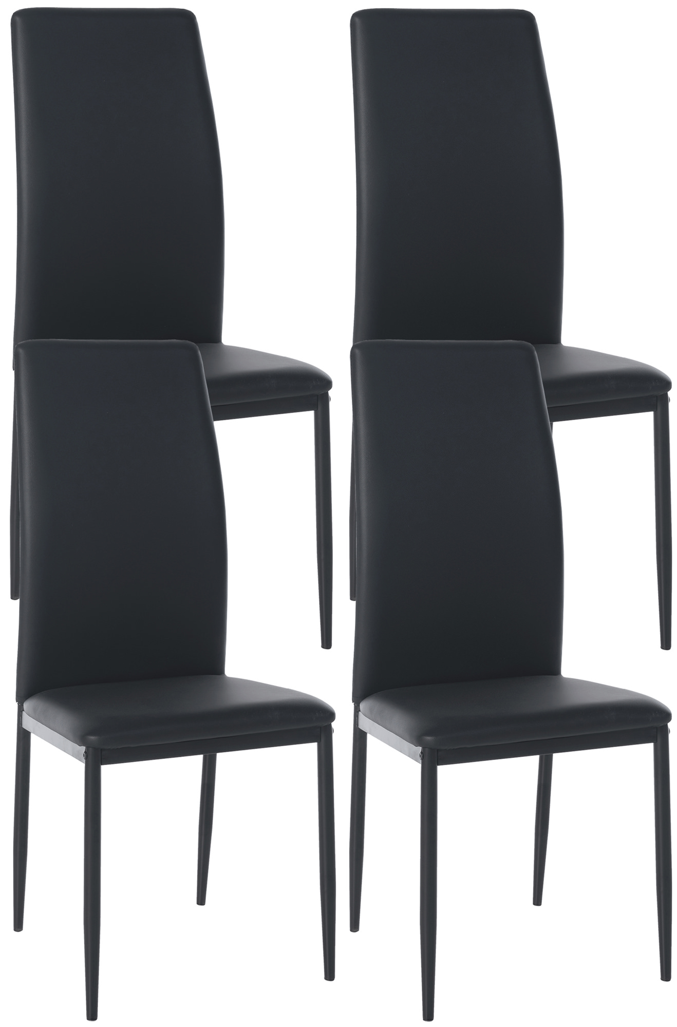4er Set Esszimmerstühle Savino Kunstleder