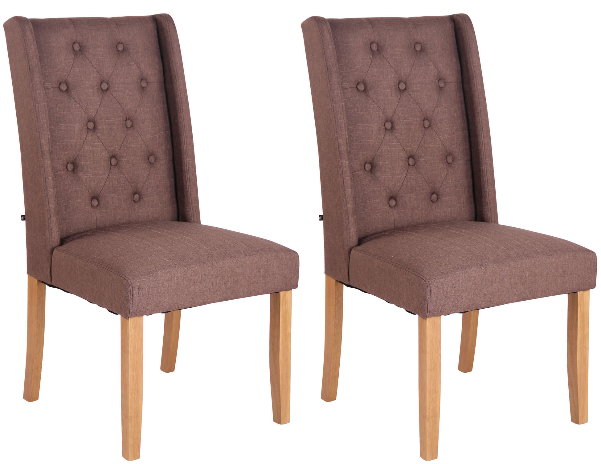 2er Set Esszimmerstuhl Malea Stoff antik-hell